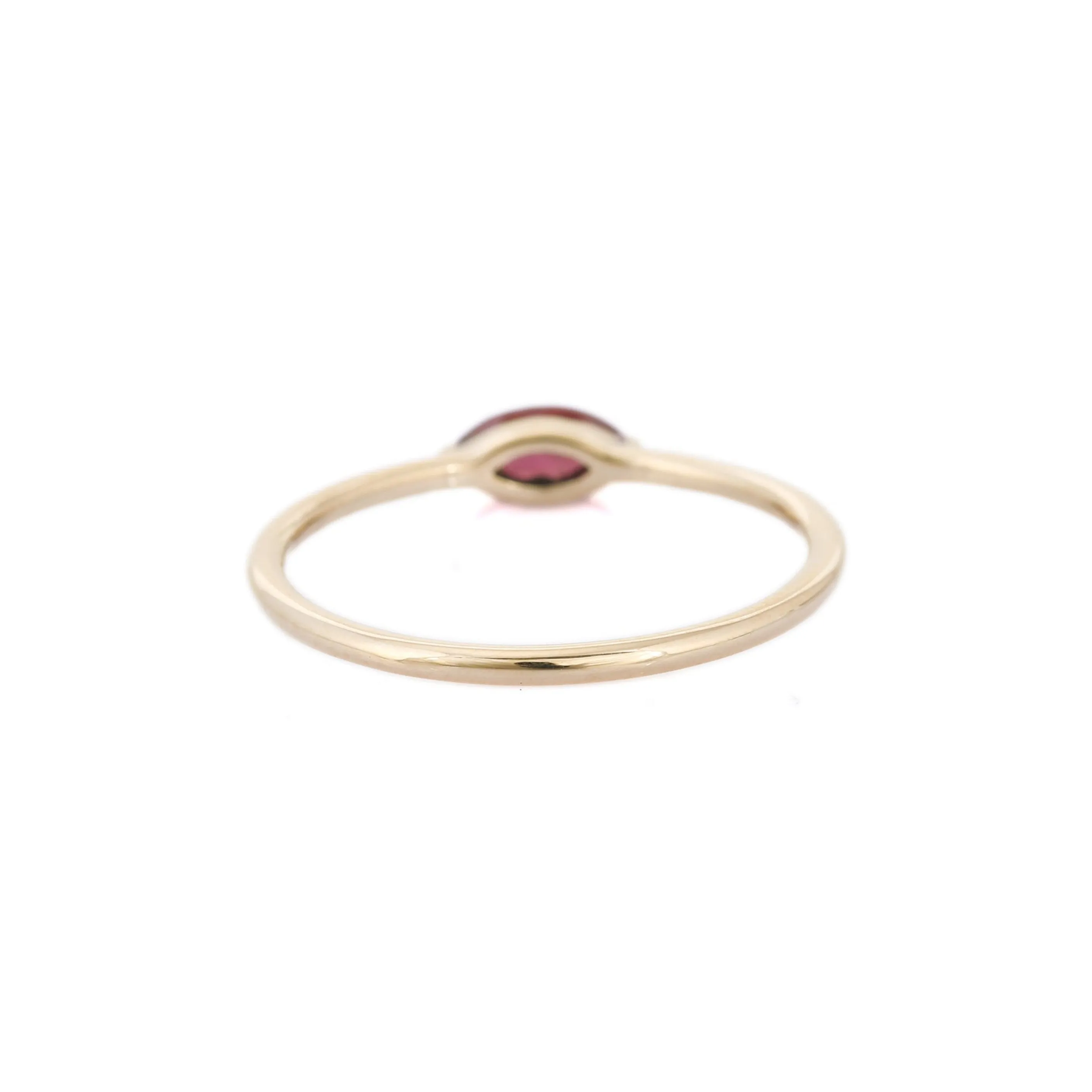 14K Gold Tourmaline Stackable Ring