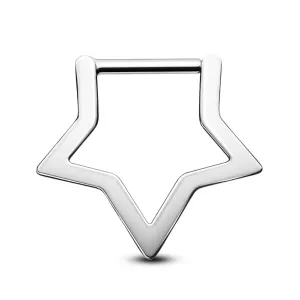 16G/14G Titanium Star Clicker Septum Ring