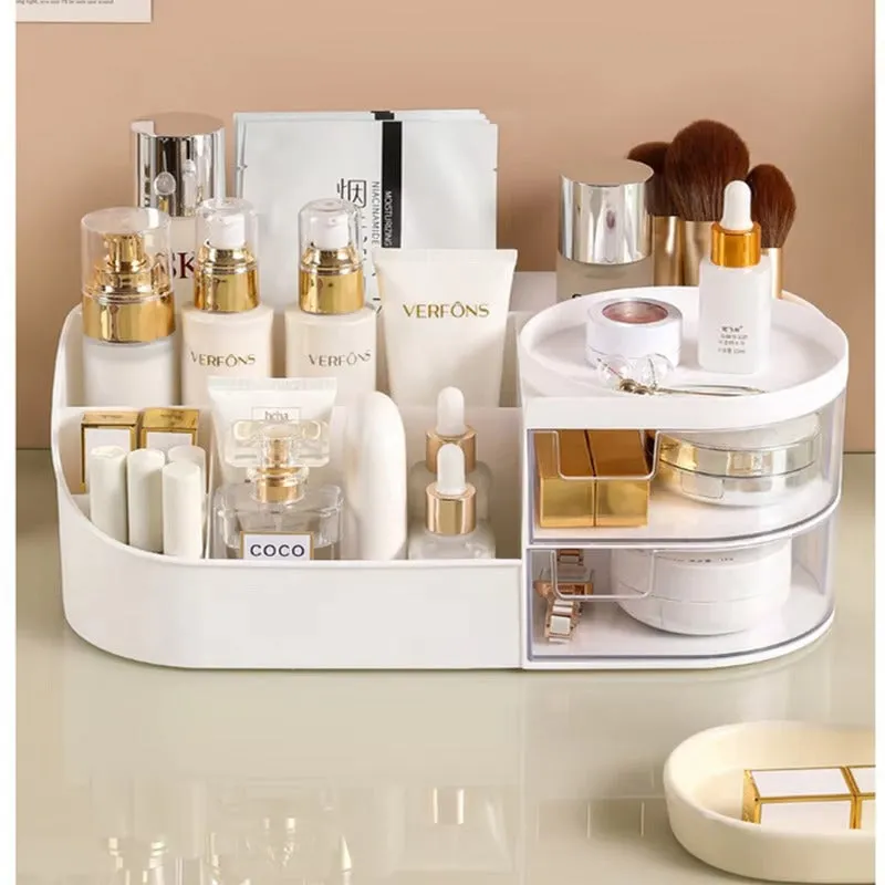 1pc Rotating Cosmetic Organizer-white