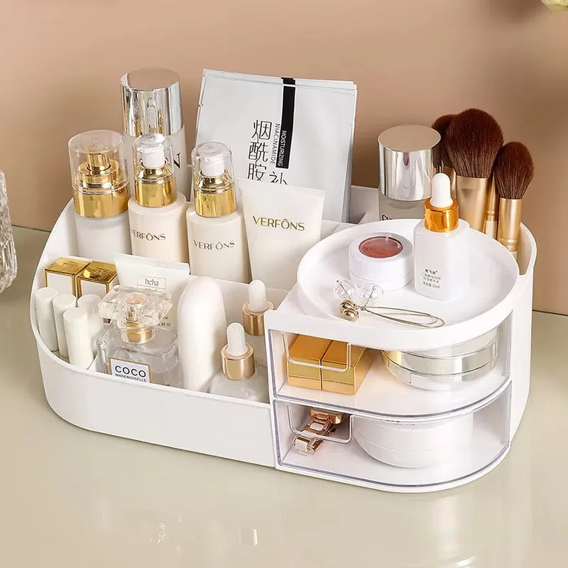 1pc Rotating Cosmetic Organizer-white