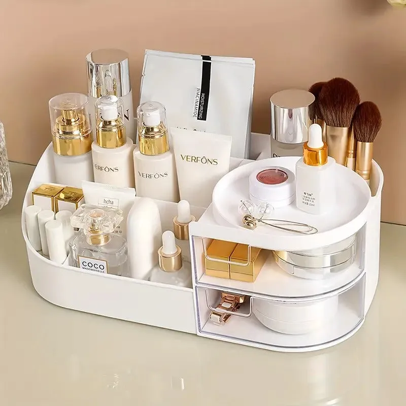 1pc Rotating Cosmetic Organizer-white