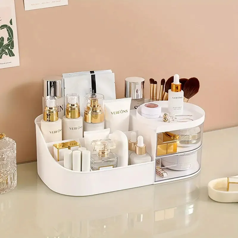 1pc Rotating Cosmetic Organizer-white