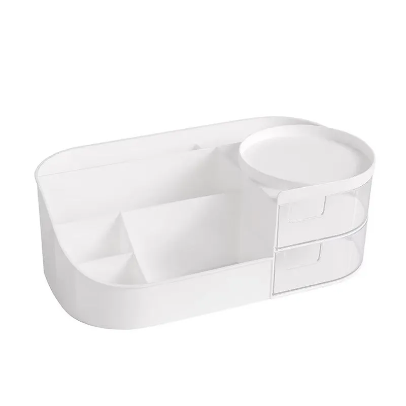1pc Rotating Cosmetic Organizer-white