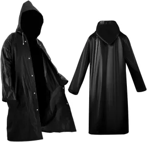 2 Pack Portable Rain Ponchos for Adults Reusable, Roctee Raincoats for Women Men with Hood