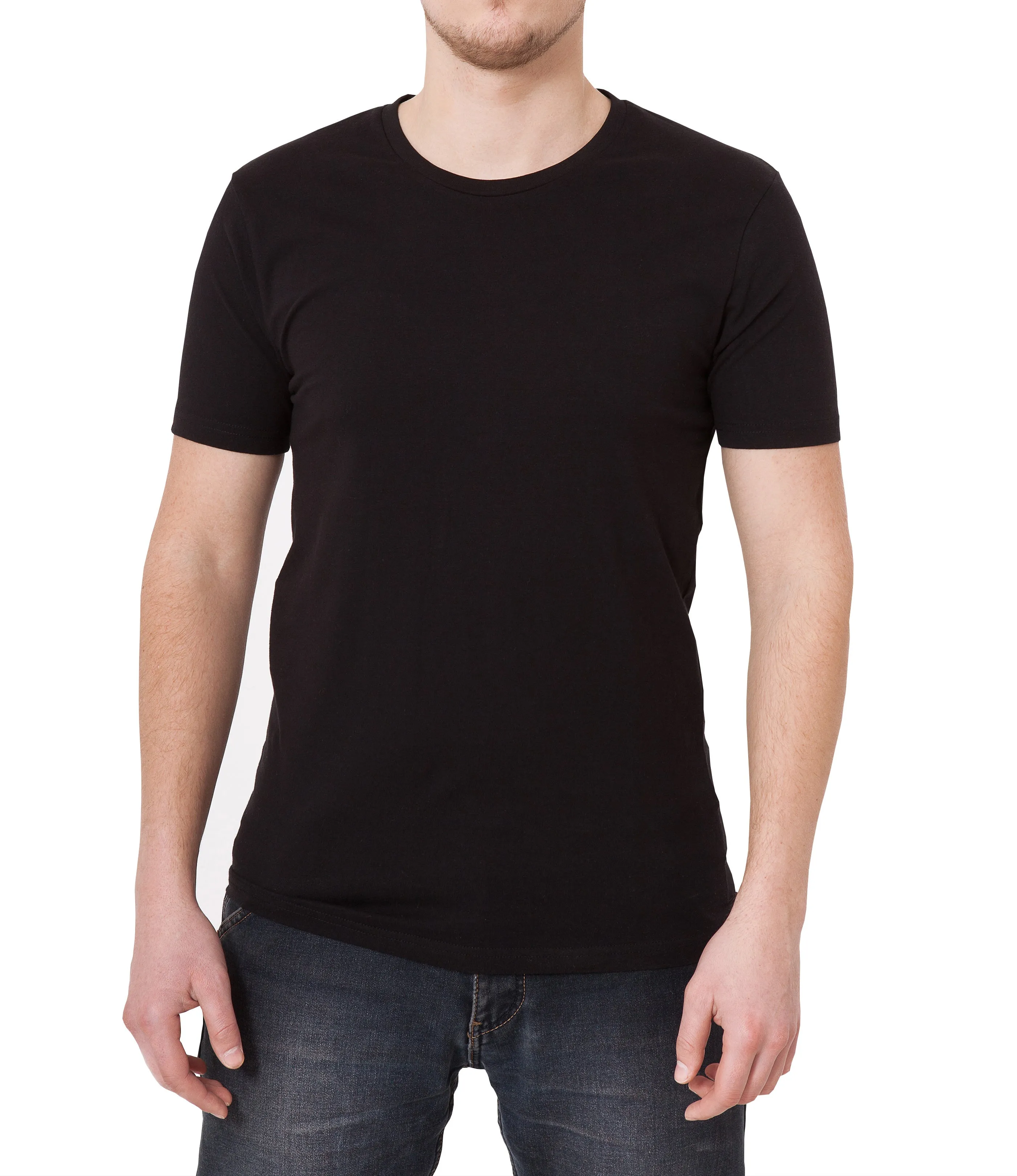 2 Pack T-Shirts for Men, 100% Cotton Crew Neck Tag Free Mens Shirt