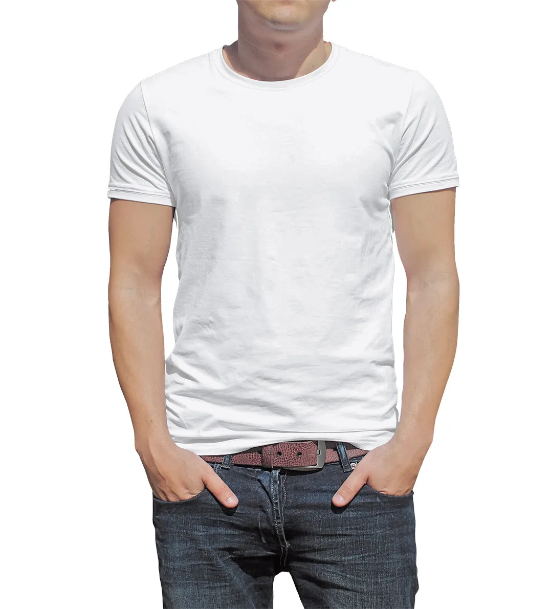 2 Pack T-Shirts for Men, 100% Cotton Crew Neck Tag Free Mens Shirt