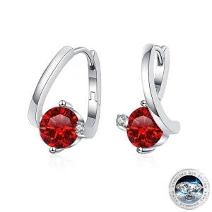 925 Sterling Silver 1 Carat Twist Diamond Stud Earrings