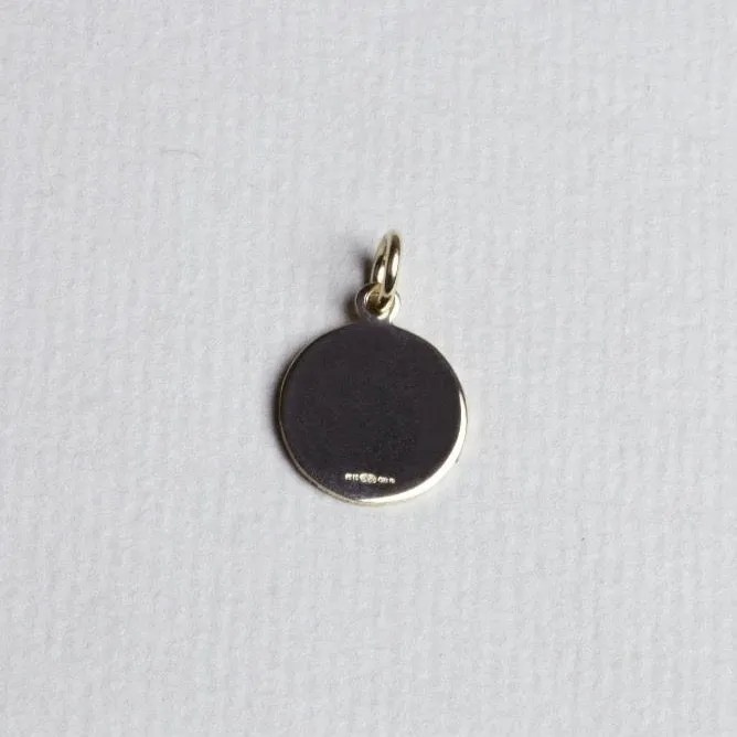 9ct Gold Disc Pendant Charm (Small)
