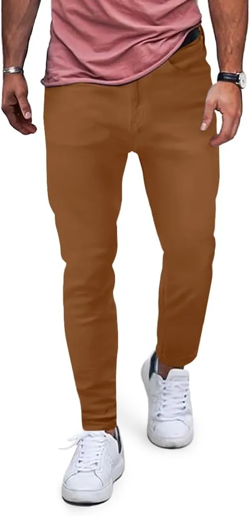 ABSECAI Mens Jeans Pants Skinny Slim Fit Comfy Fashion Denim Stretch Fit