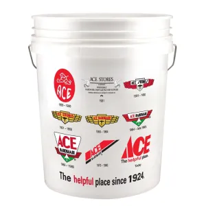 Ace Retro Logo 5 gal Bucket White