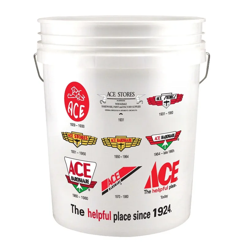 Ace Retro Logo 5 gal Bucket White