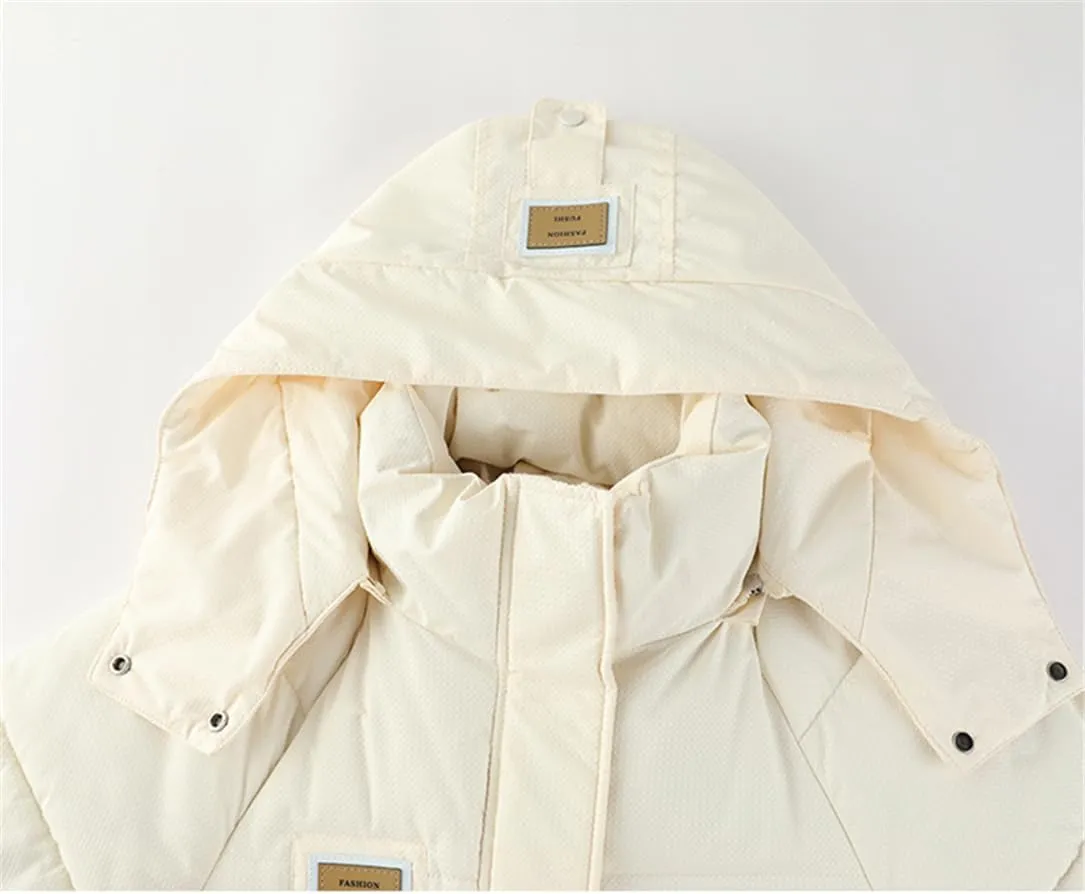 Adhdyuud Women Casual Long Parkas Hooded Streetwear Thicken Warm Cotton Padded Jackets Oversized Coats