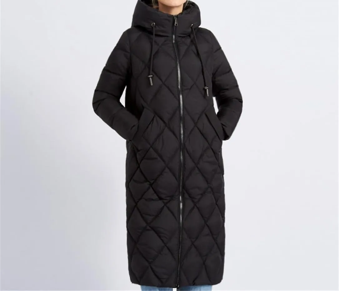 Adhdyuud Women's Down Jacket Parkas Thickened Outerwear Warm Cotton Padded Quilted Coats