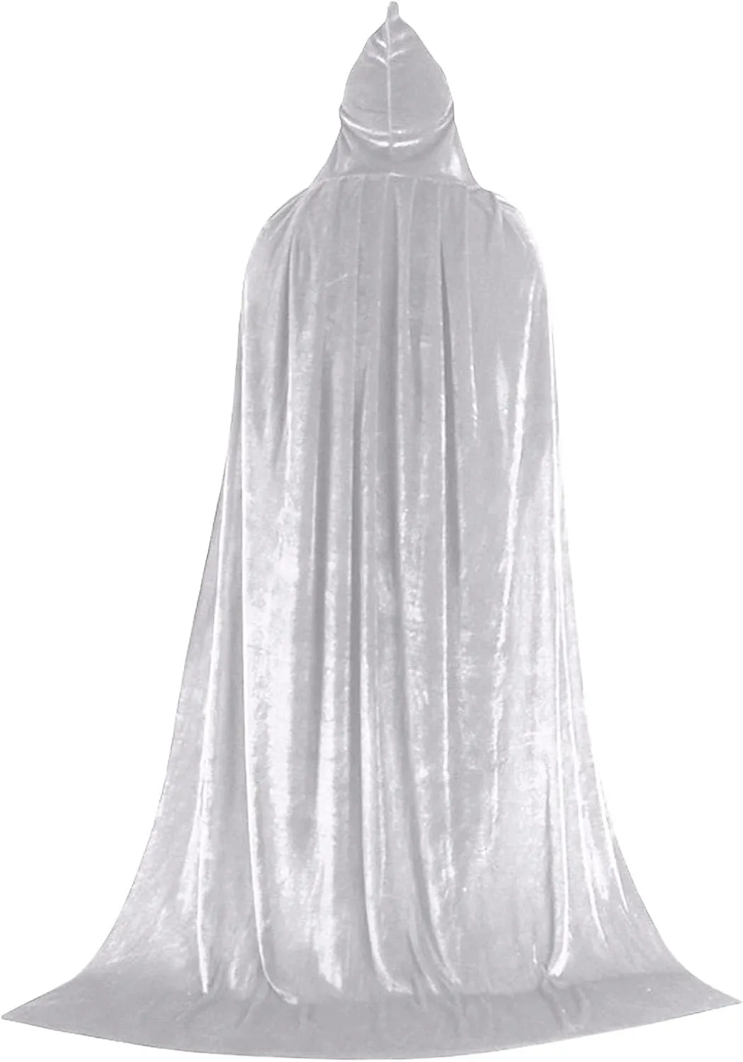 Adult Velvet Hooded Cape Halloween Full Length Poncho Cosplay Costume Knight Capelet Shawl Witch Victorian Cloak Robe