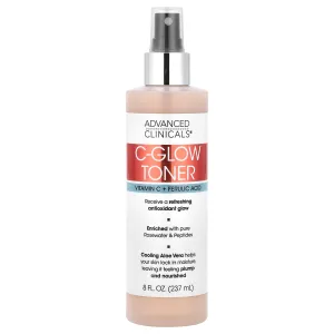 Advanced Clinicals, C-Glow Toner, Vitamin C   Ferulic Acid, 8 fl oz (237 ml)