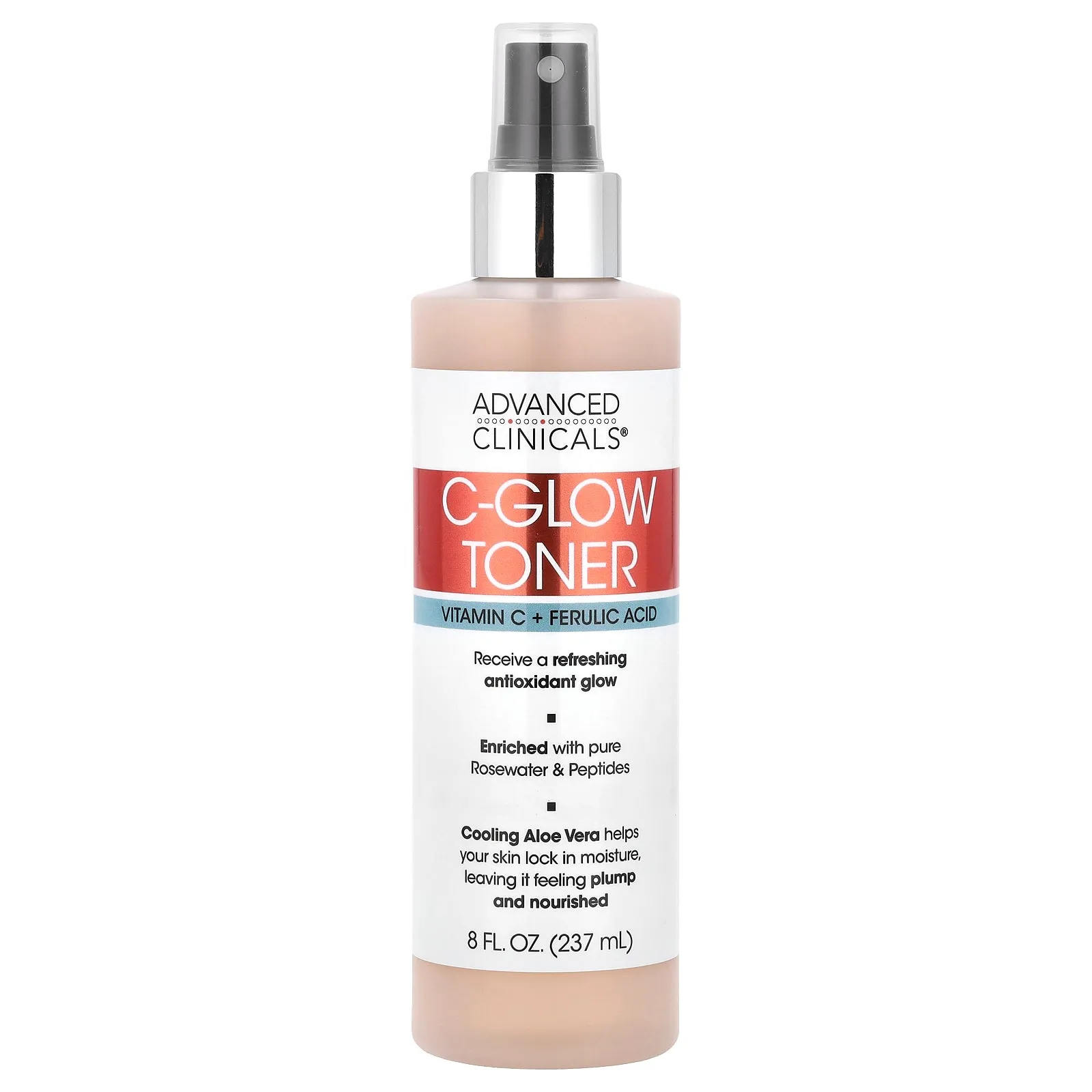 Advanced Clinicals, C-Glow Toner, Vitamin C   Ferulic Acid, 8 fl oz (237 ml)