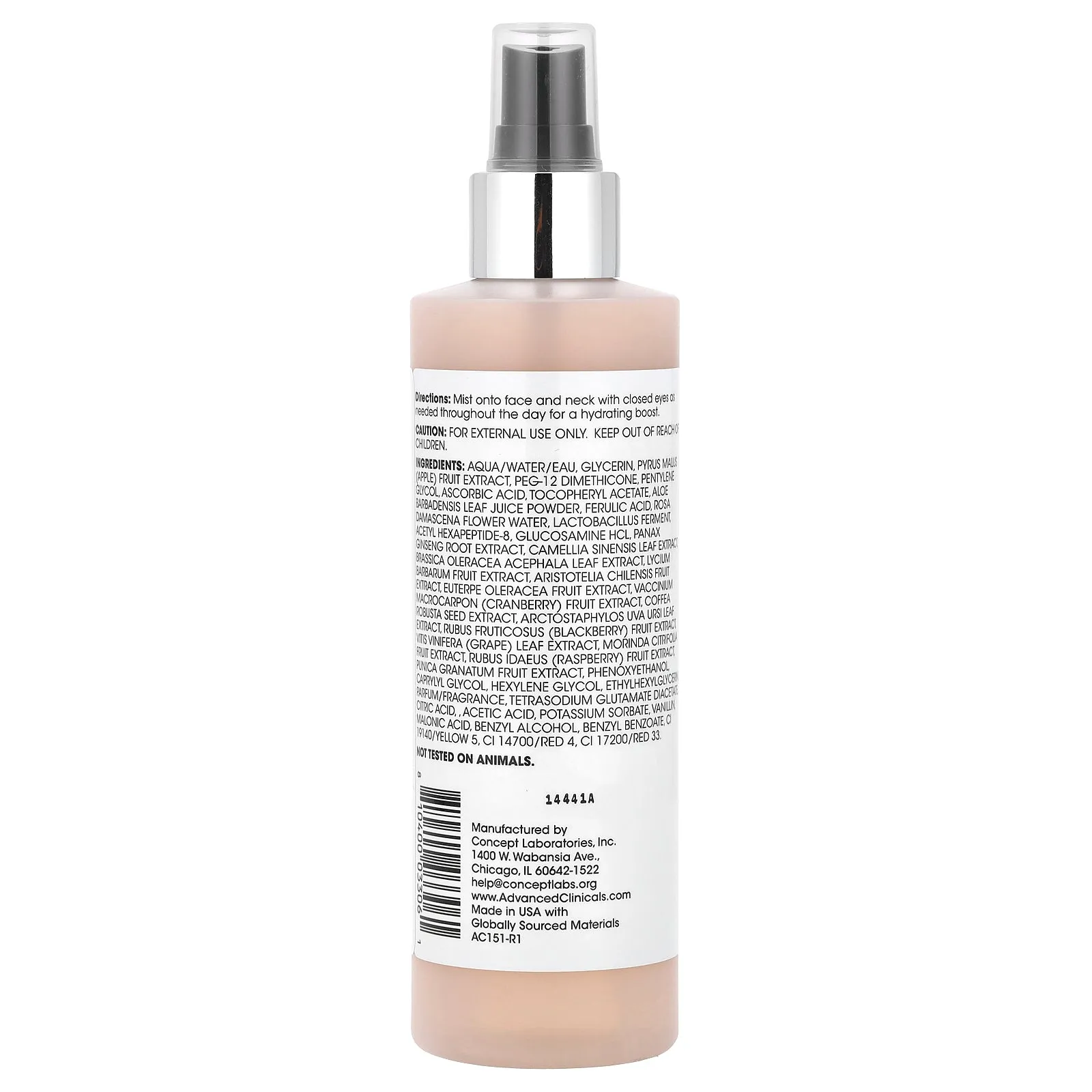 Advanced Clinicals, C-Glow Toner, Vitamin C   Ferulic Acid, 8 fl oz (237 ml)