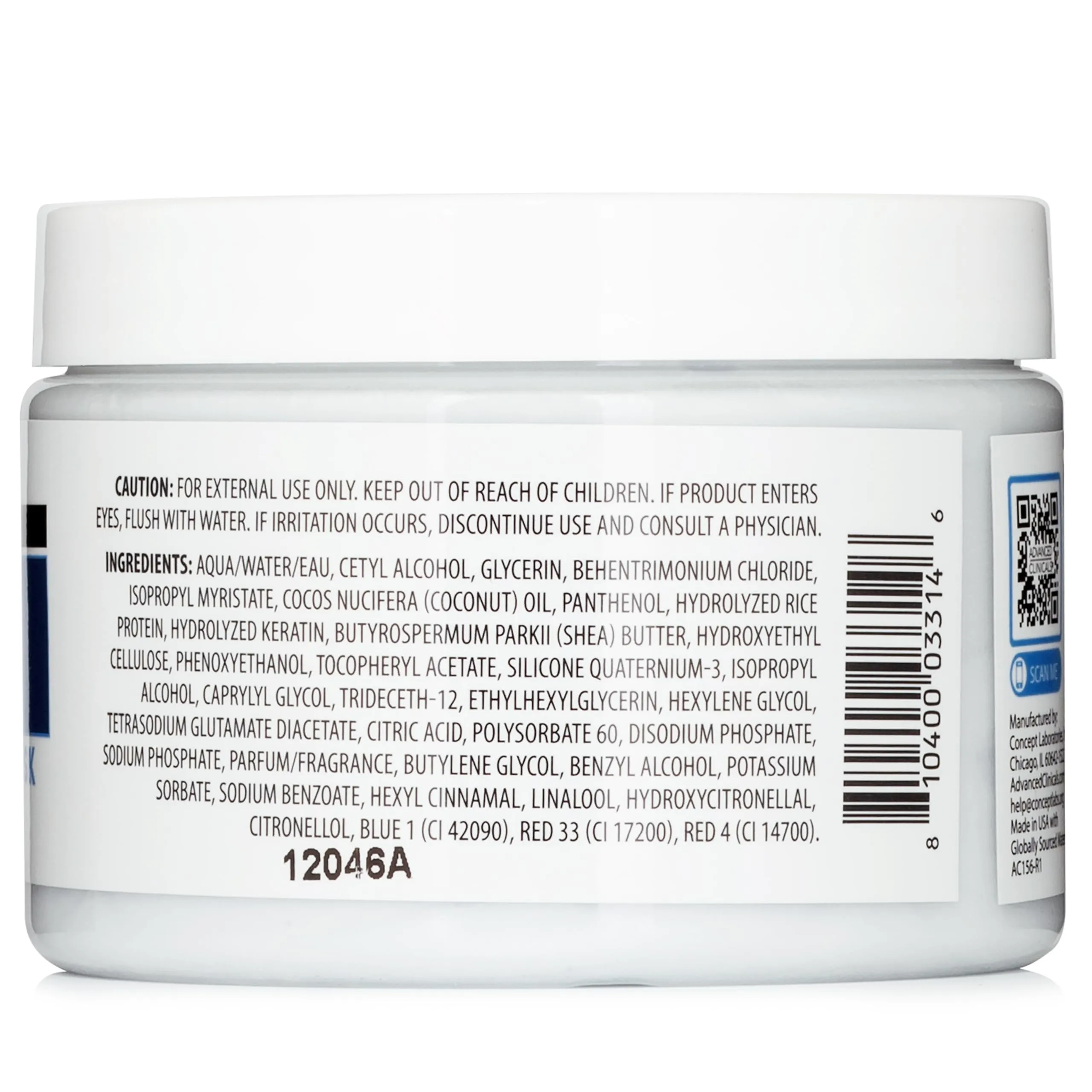 Advanced Clinicals Keratin Hair Mask Treatment, 12 Fl Oz - For Color Treated Hair, Detoxifying Keratin Conditioner To Strengthen Broken, Fortifying Hair Repair Mask With Shea Butter