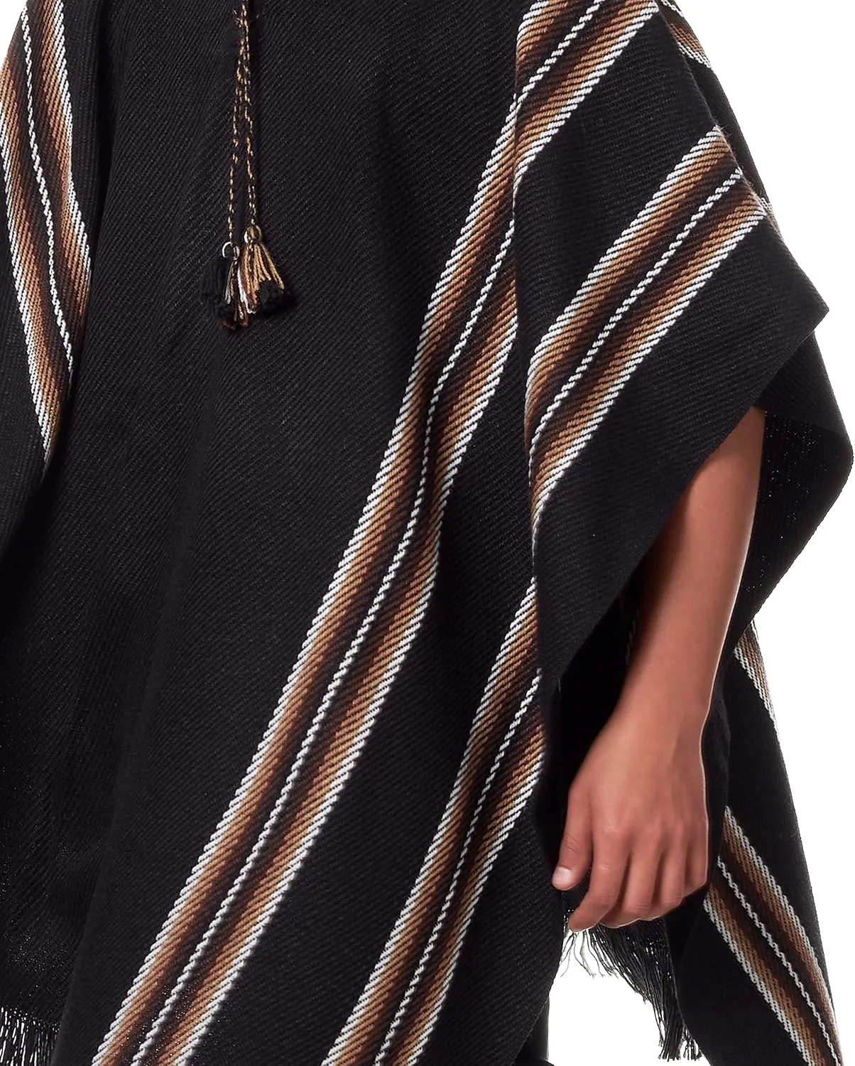 Alpaca Hooded Poncho for Men - Warm and soft - Cloak Cape