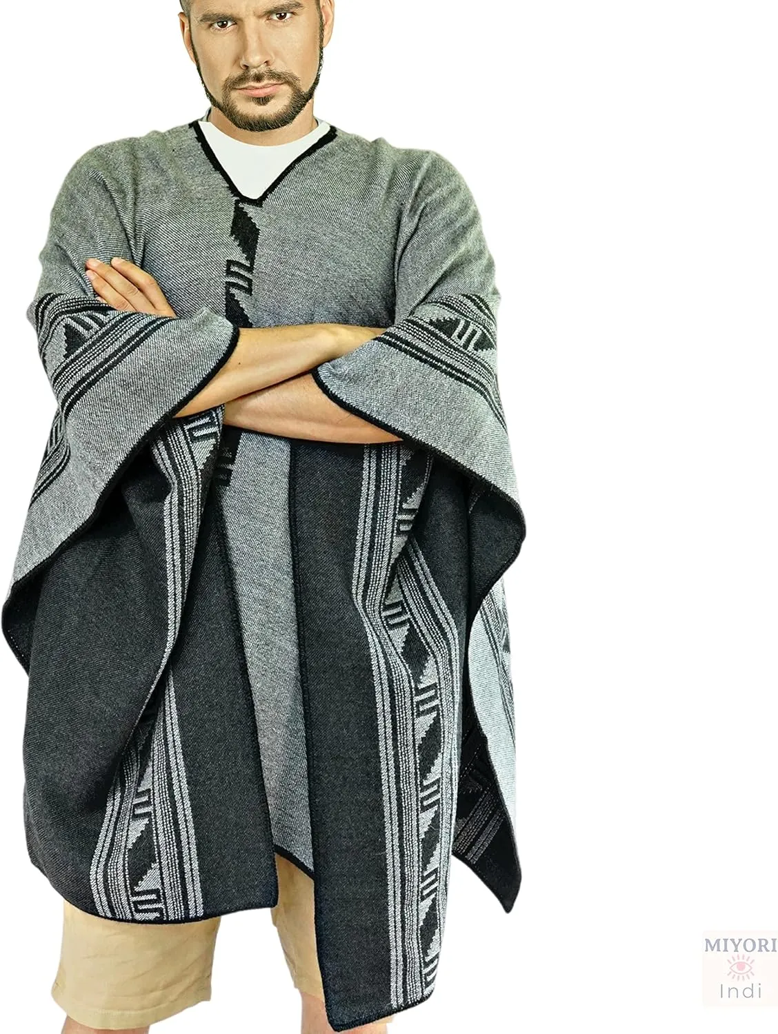 Alpaca Poncho Men Ponchos Adult Wool Poncho Men Pancho Men Mens Poncho Cloak