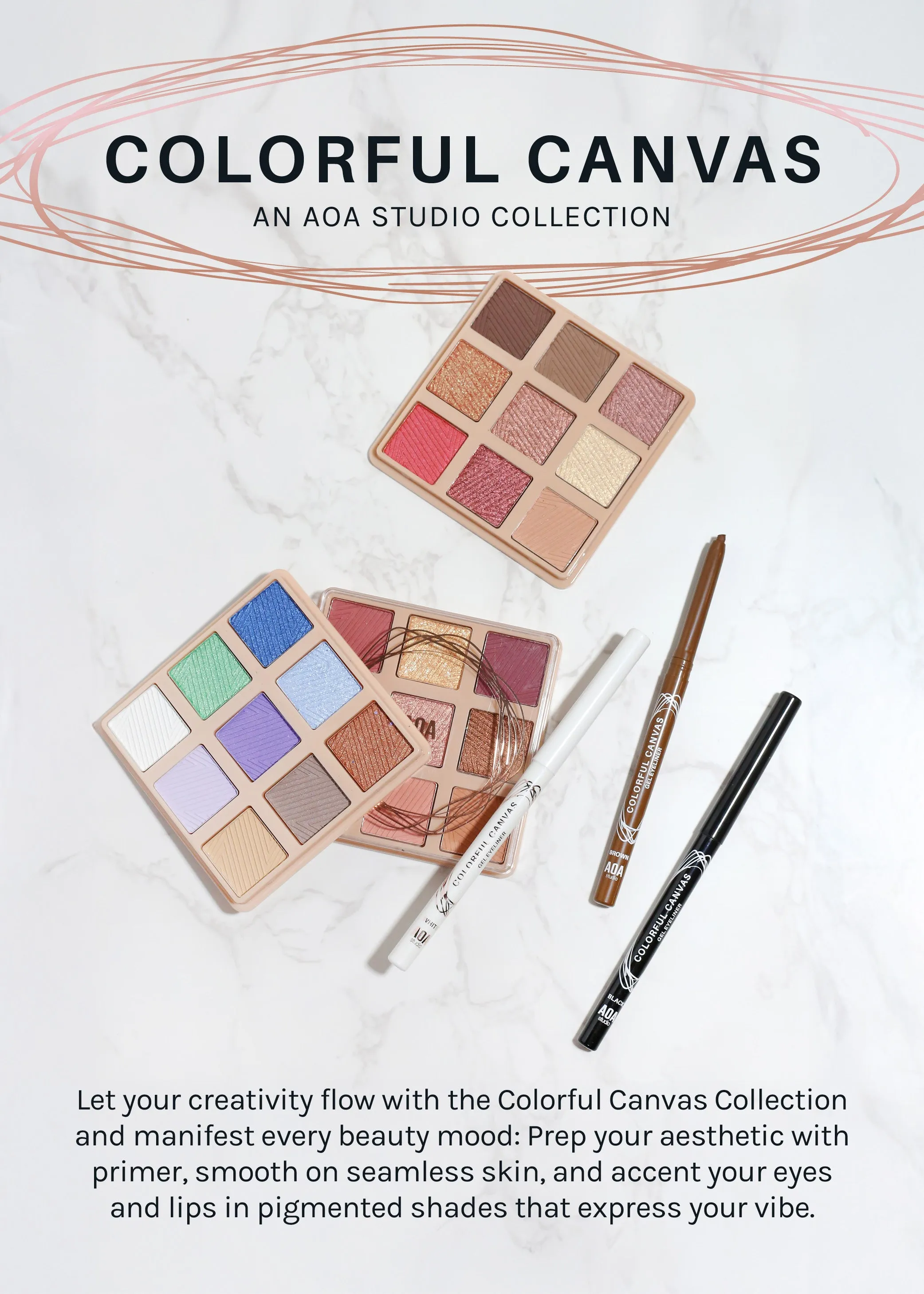 AOA Colorful Canvas 9 Color Eyeshadow Palette