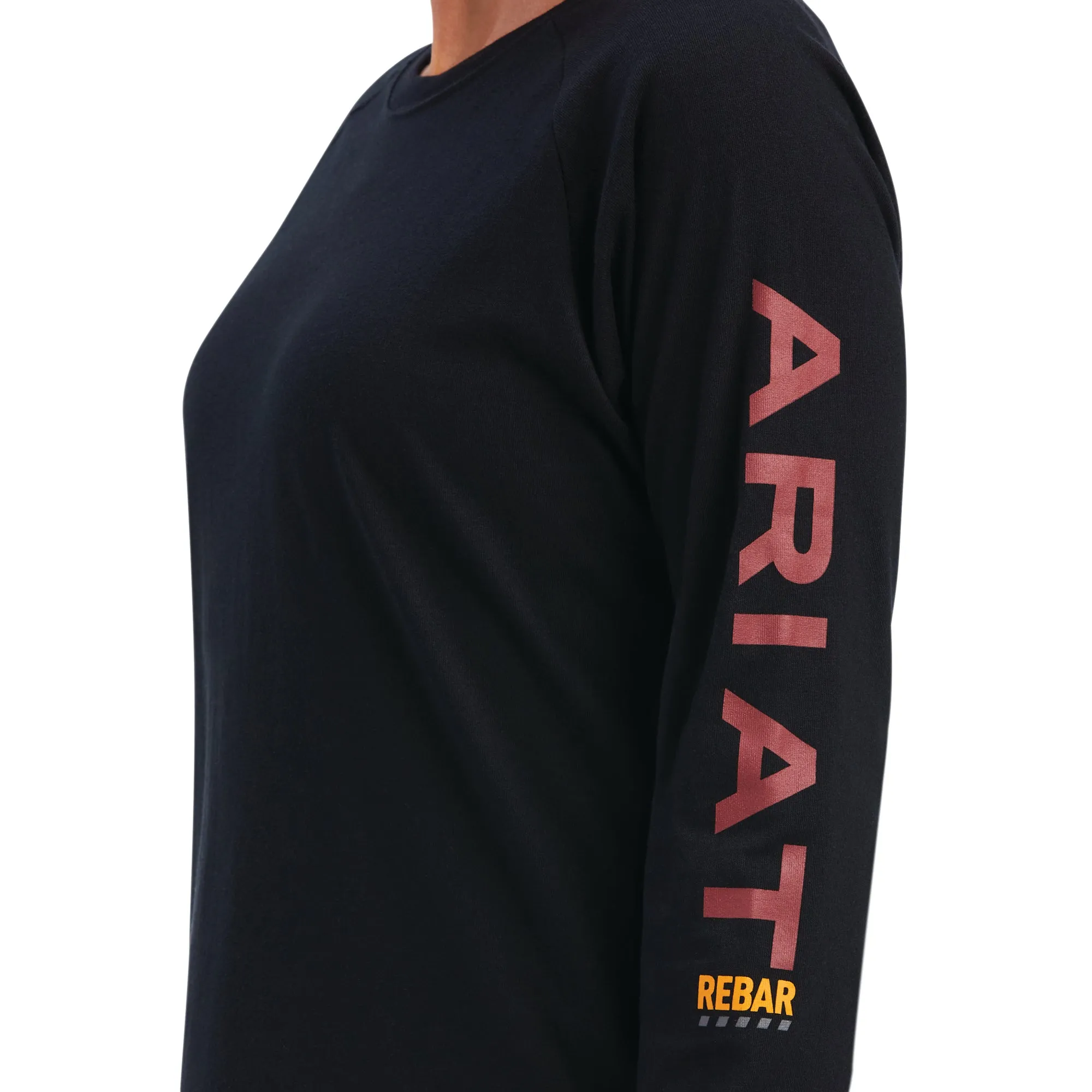 Ariat® Ladies Rebar Cotton Strong Logo Graphic Black T-Shirt 10041514