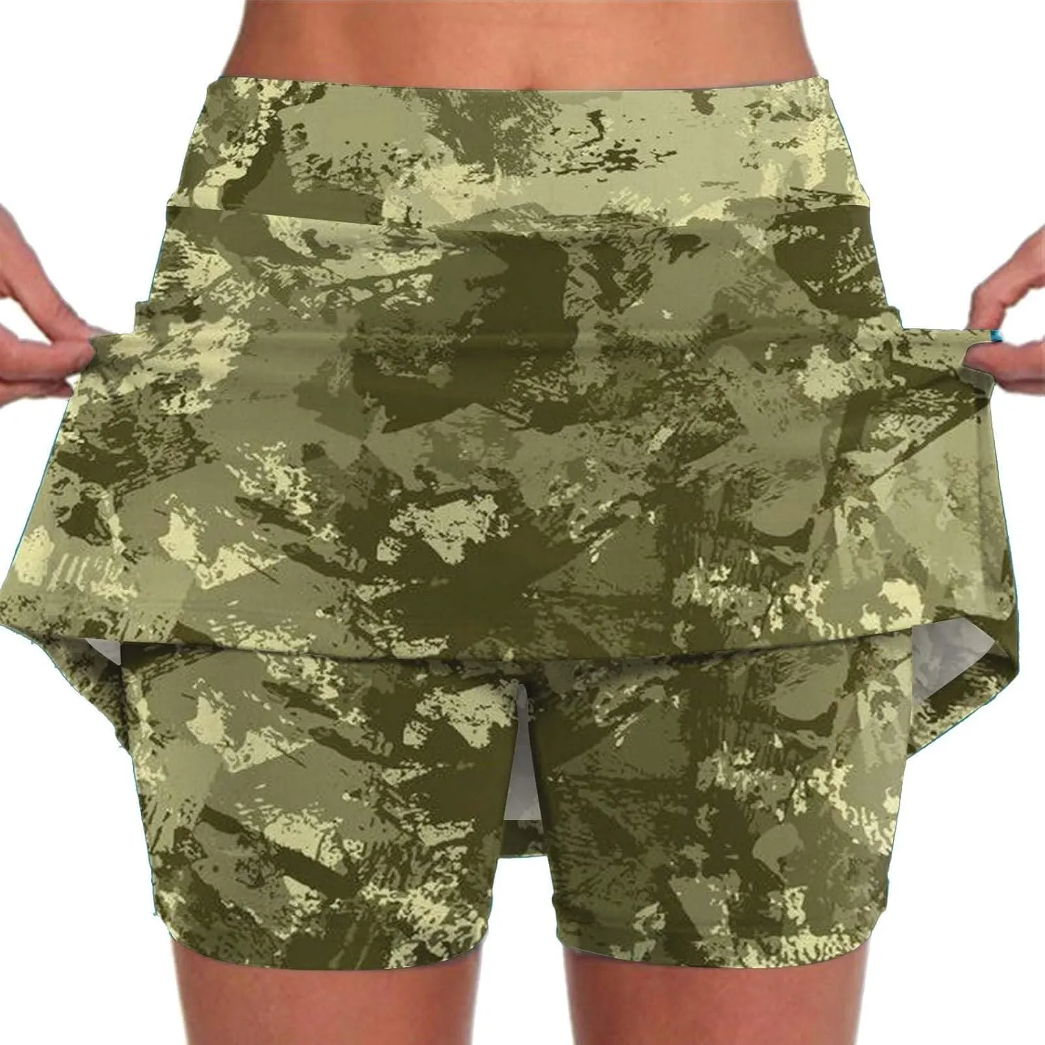 Athletic Skorts for Women with Pockets Summer Tennis Mini Skirts Lightweight High Waisted Elastic Golf Yoga Shorts