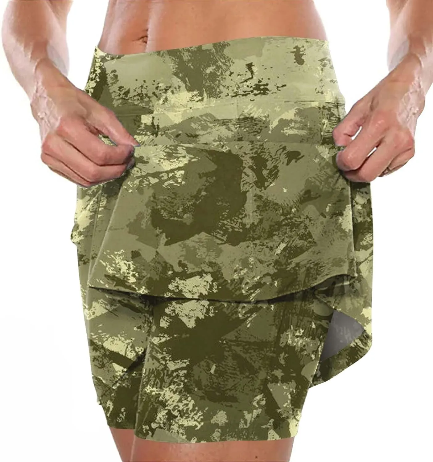 Athletic Skorts for Women with Pockets Summer Tennis Mini Skirts Lightweight High Waisted Elastic Golf Yoga Shorts