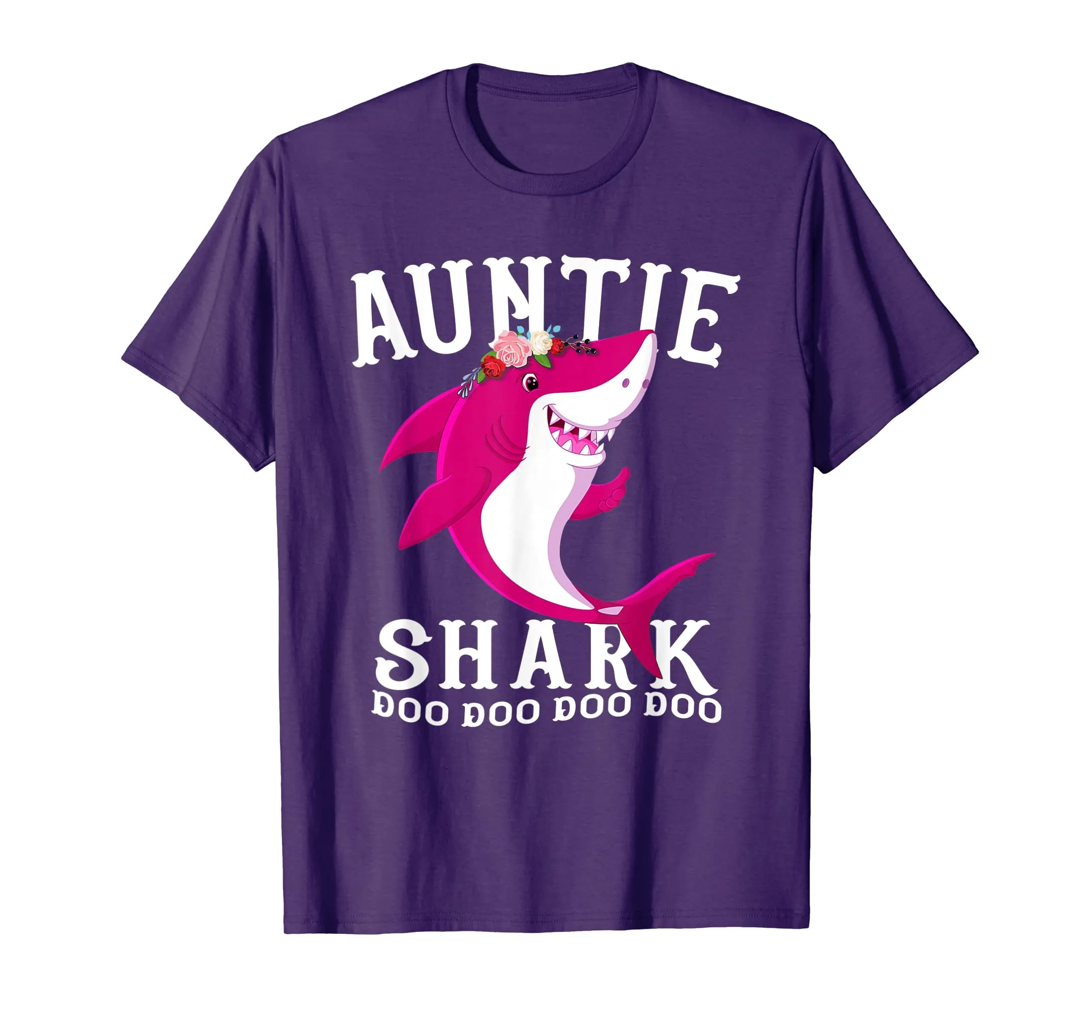 Auntie Shark T Shirt Mother Grandma Halloween Christmas