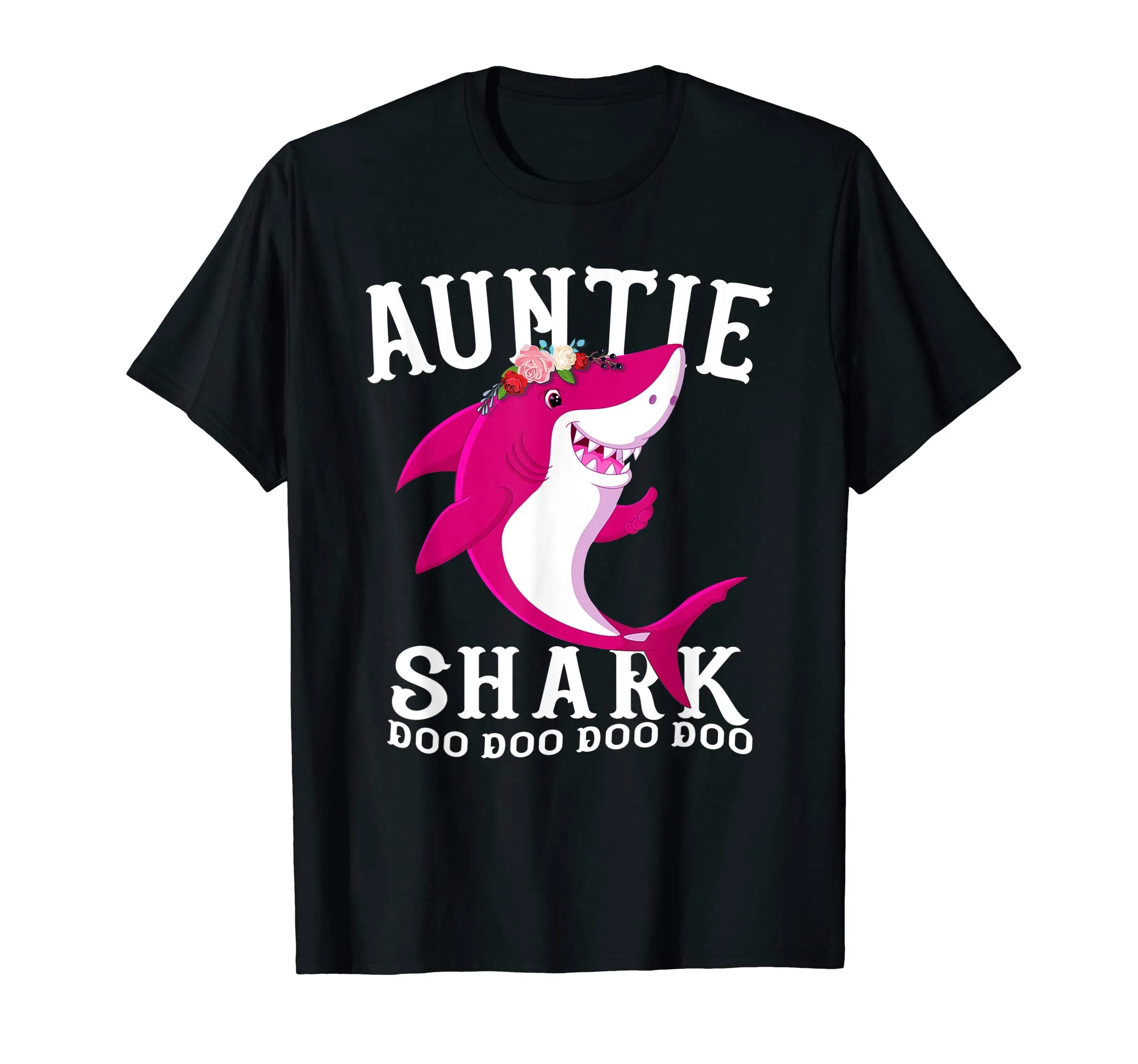 Auntie Shark T Shirt Mother Grandma Halloween Christmas