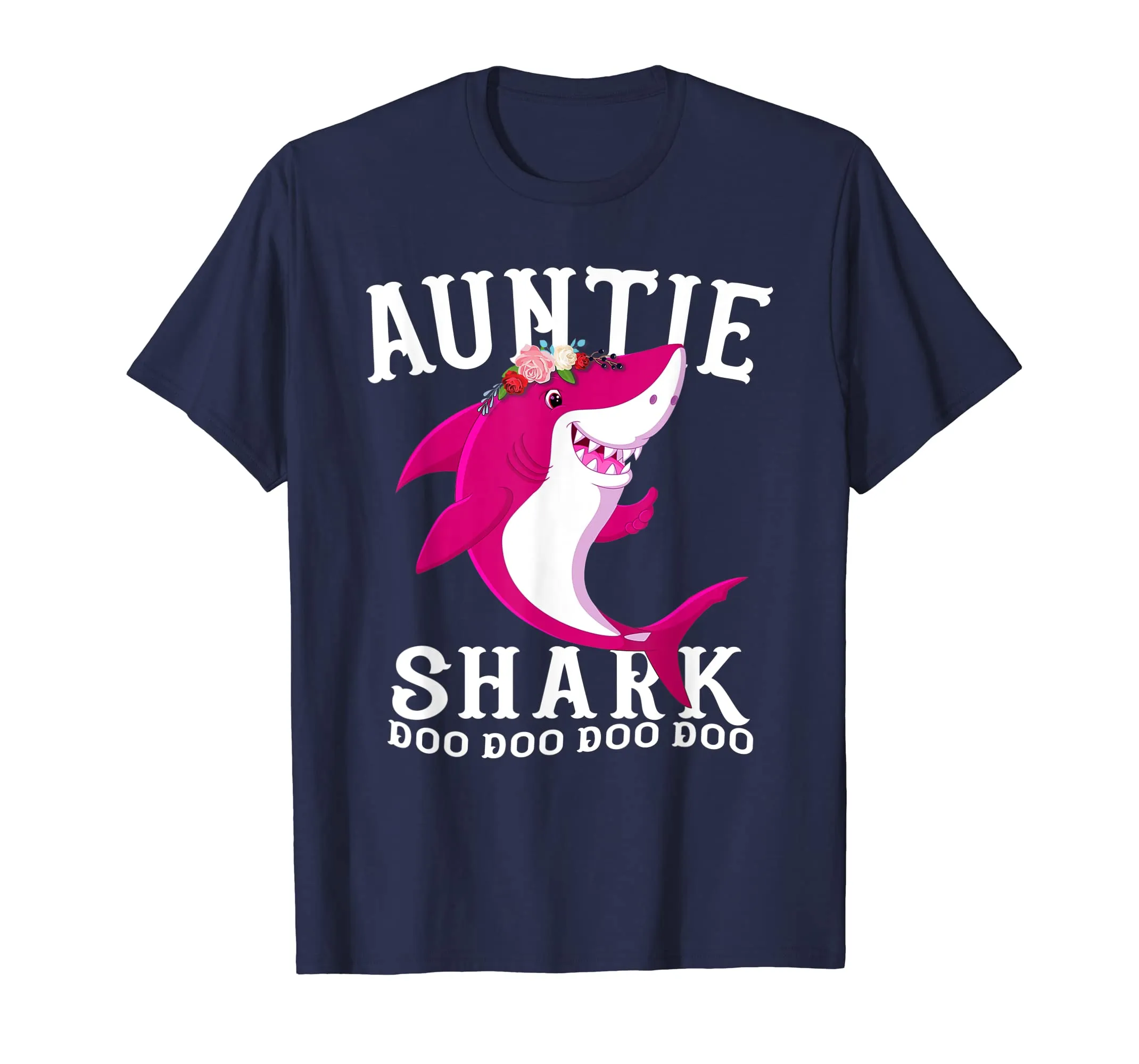 Auntie Shark T Shirt Mother Grandma Halloween Christmas