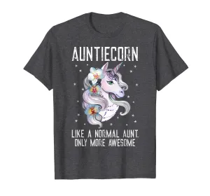 Auntiecorn TShirt Cute Unicorn Lover Mother Day Gift Aunt