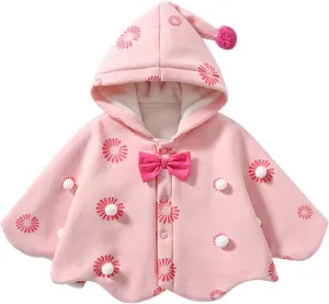 Baby Hooded Cloak,Baby Girls and Boys Cape for Christmas,Infant Toddlers Winter Warm Coat Car Seat Poncho Hood Outfit