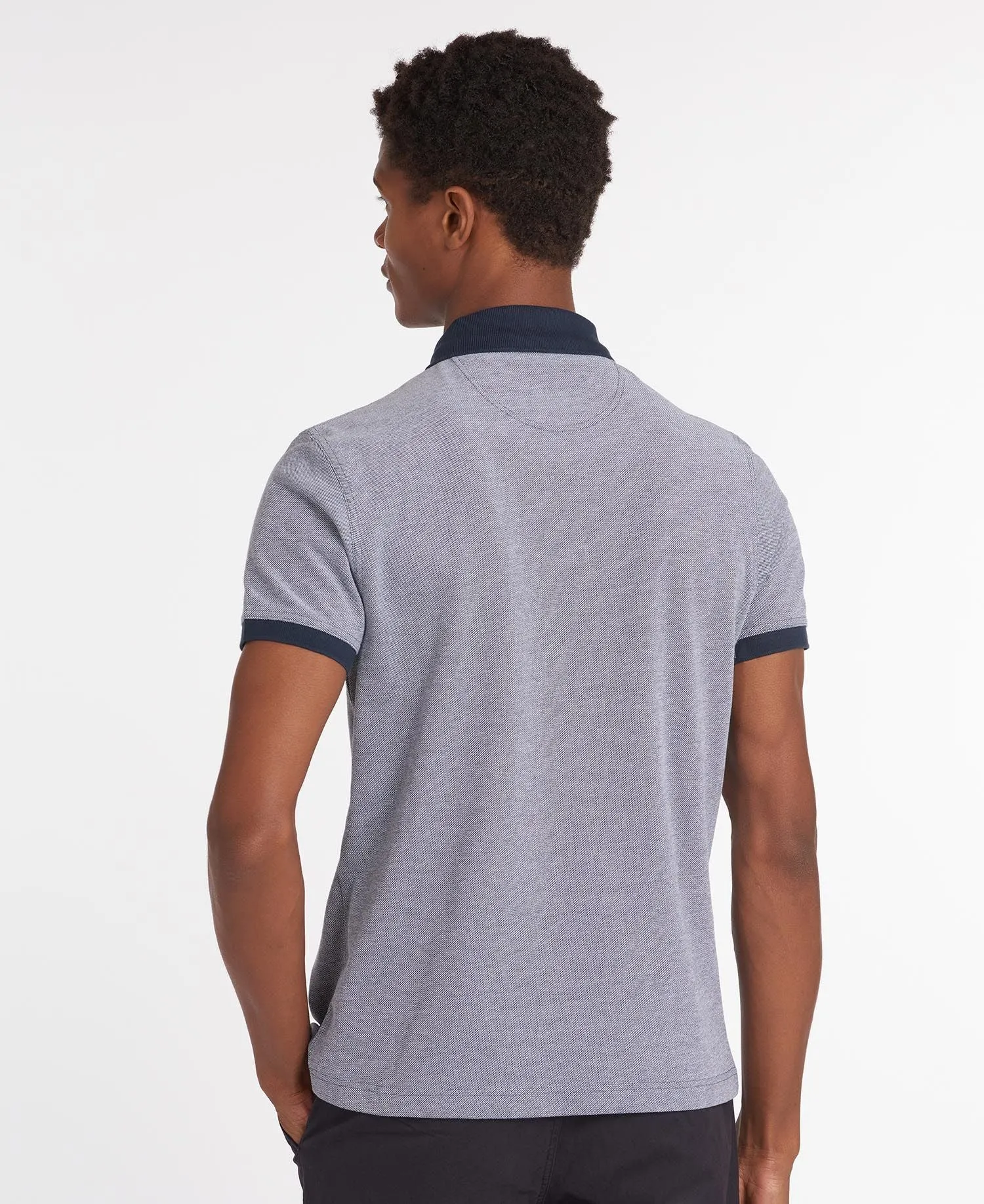 BARBOUR Sports Polo Mix Shirt - Men's - Midnight