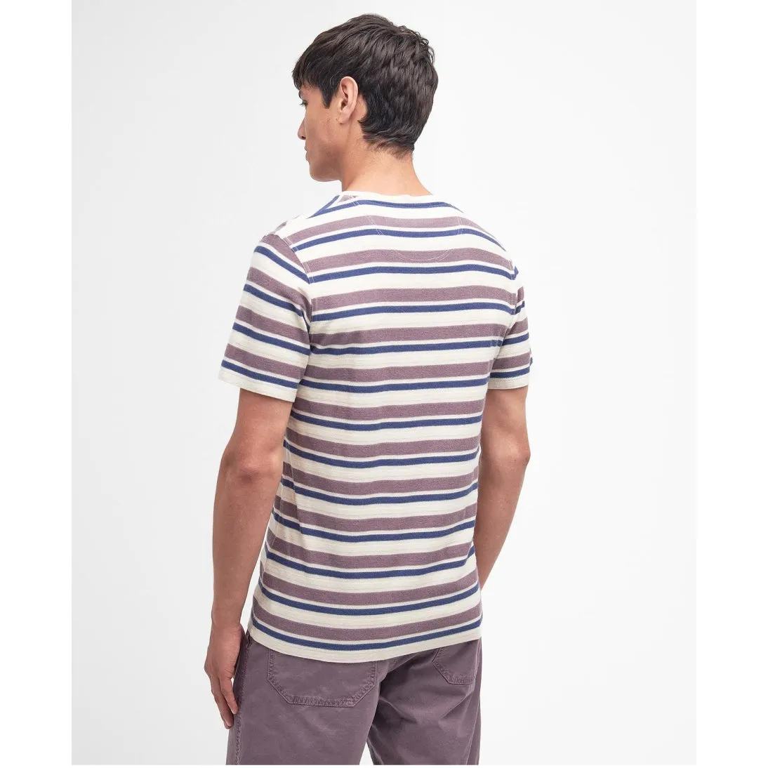 Barbour Whitwell Striped Tailored Fit T-Shirt MTS1270PU79 Purple Slate