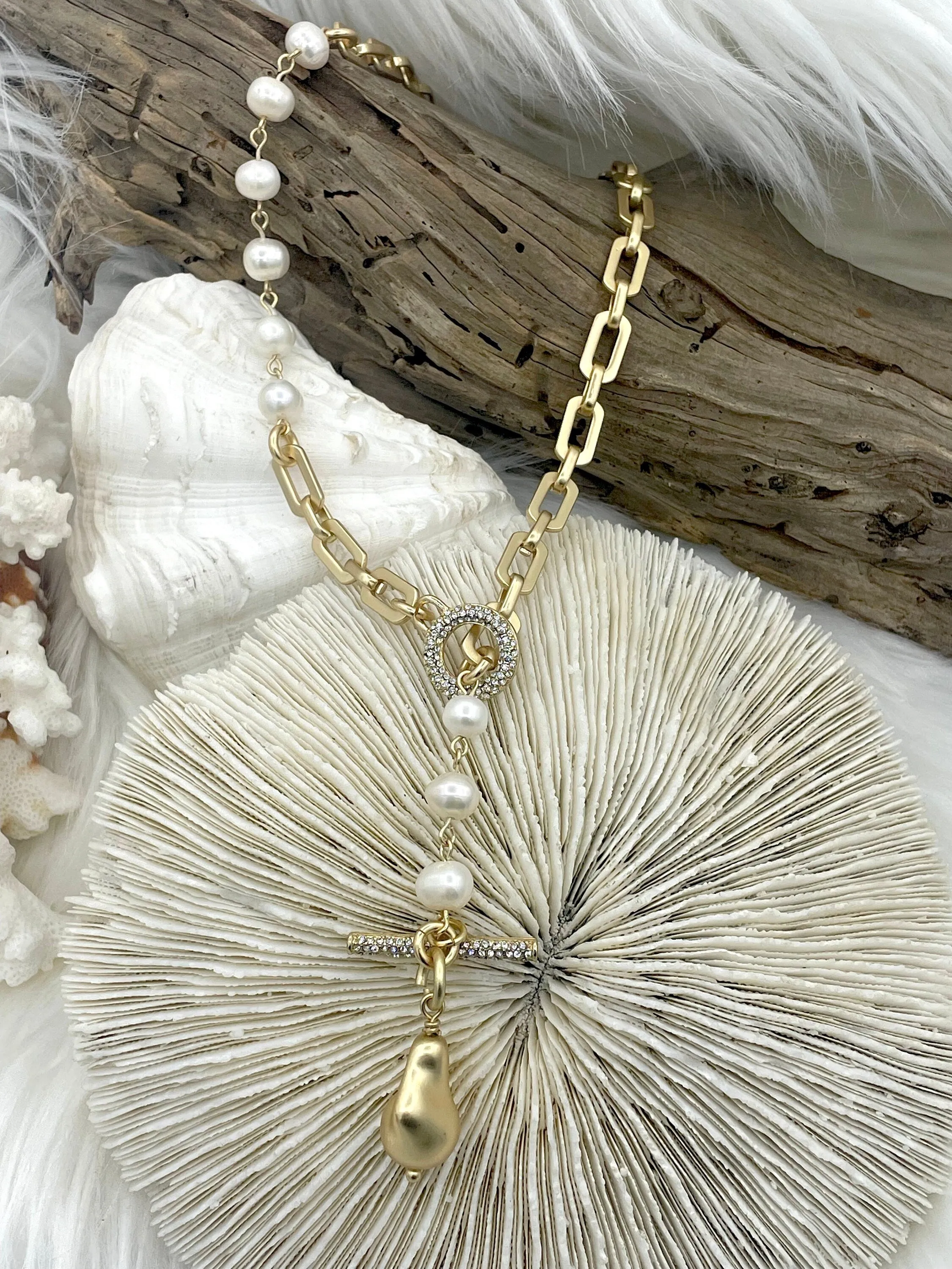 Baroque Pearl Replica Pendant, Zinc Alloy Pearl Replica, Baroque Shape Pearl Pendant, Large Baroque Hand Wire wrapped, 3 colors, Fast Ship