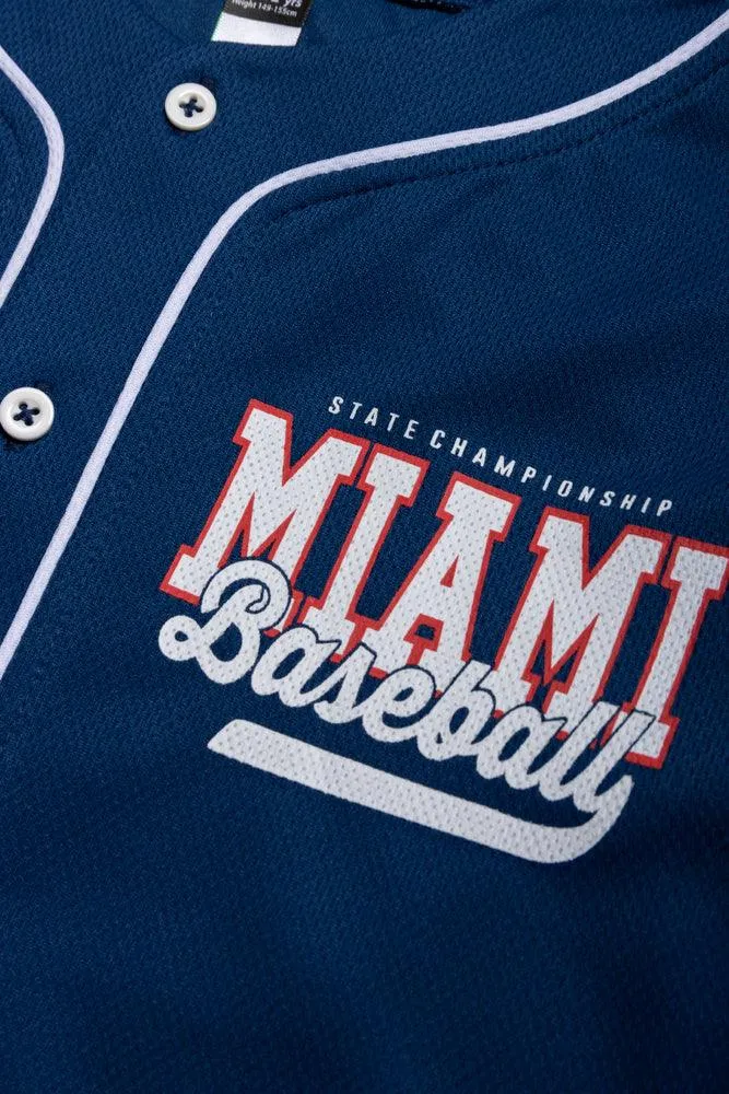 Baseball Short Sleeve Shirt Navy