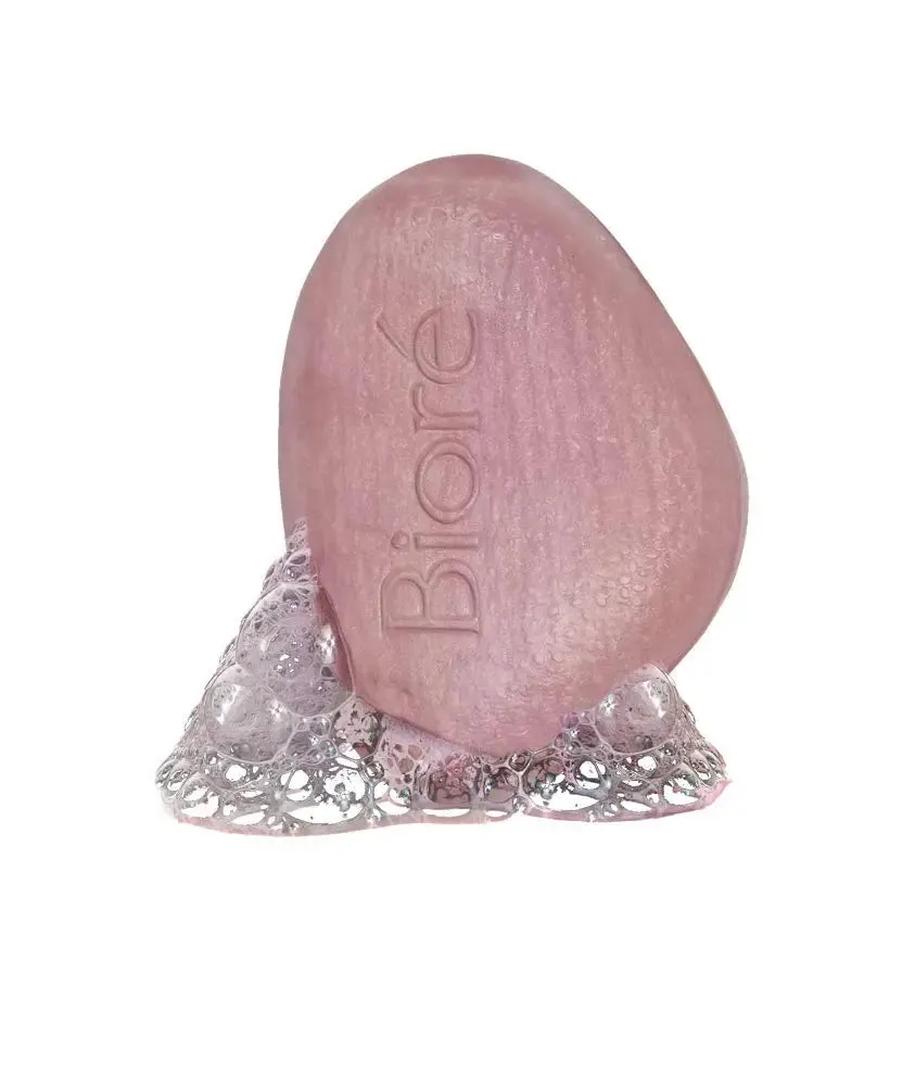 Bioré Quartz Charcoal Facial Cleansing Bar Vegan Friendly Rose