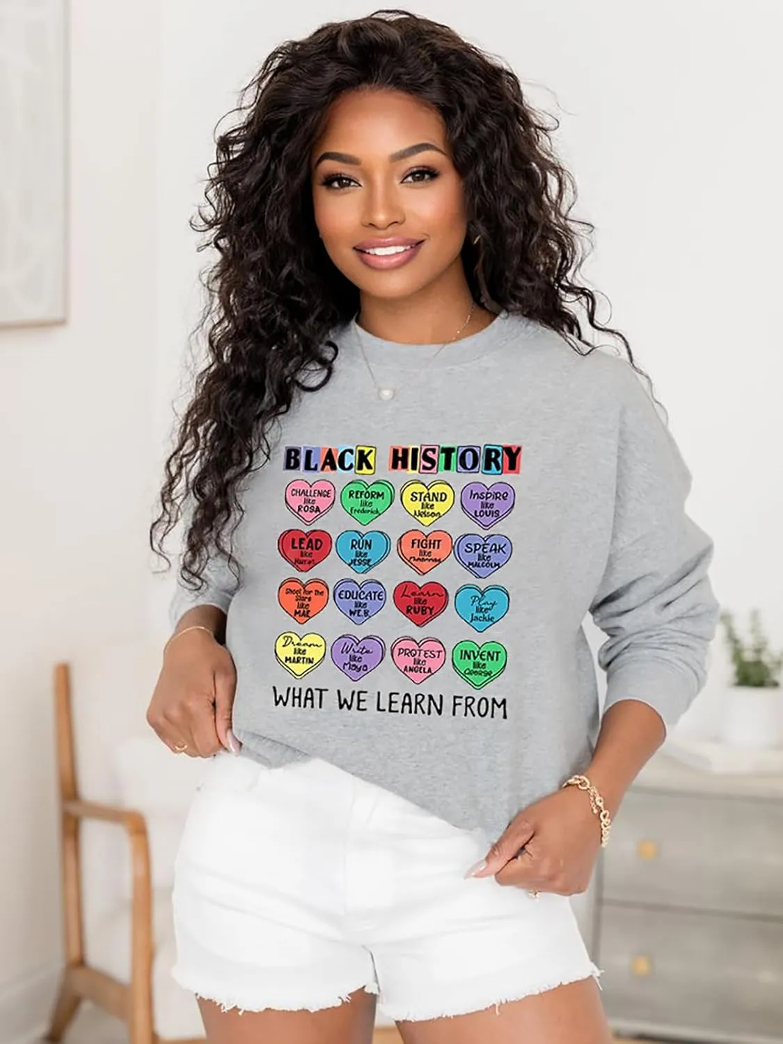 Black History Sweatshirts for Women Long Sleeve Black History Month Shirts African American Culture Proud Pullover Tops