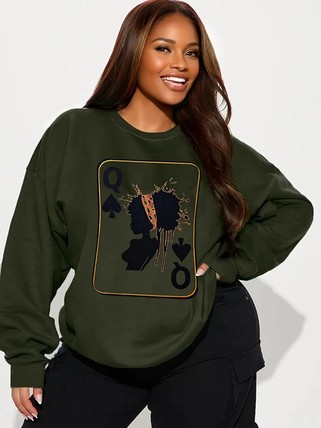 Black History Sweatshirts for Women Long Sleeve Black History Month Shirts African American Culture Proud Pullover Tops