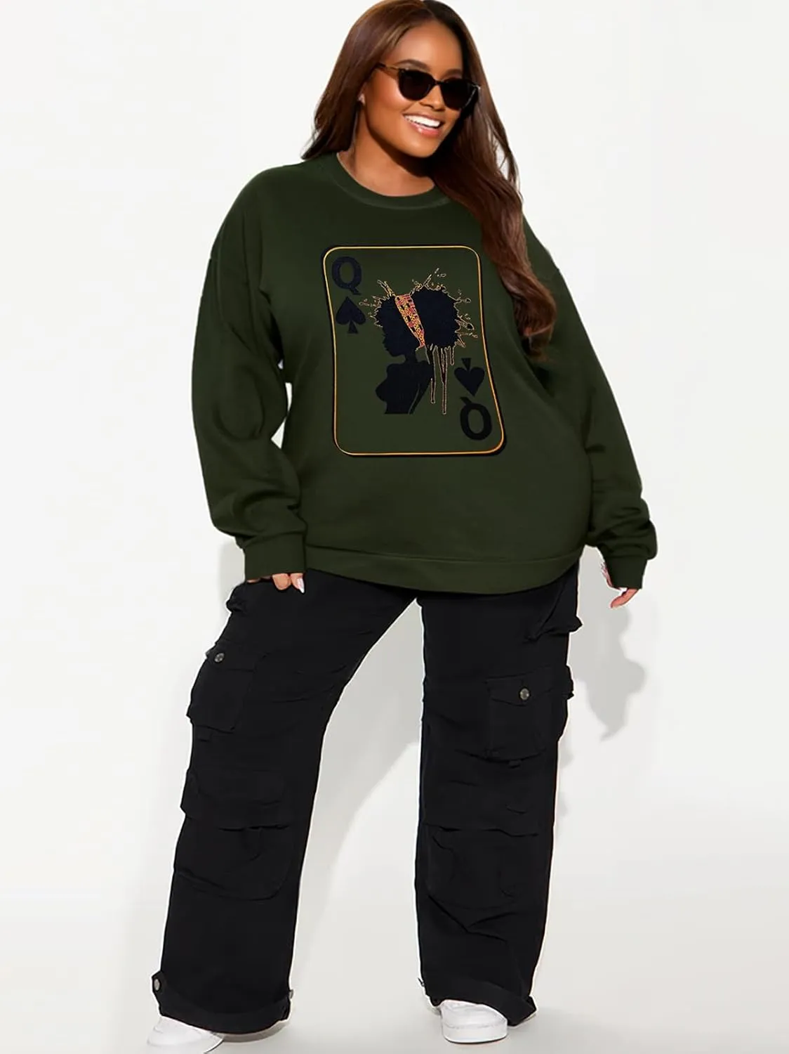 Black History Sweatshirts for Women Long Sleeve Black History Month Shirts African American Culture Proud Pullover Tops