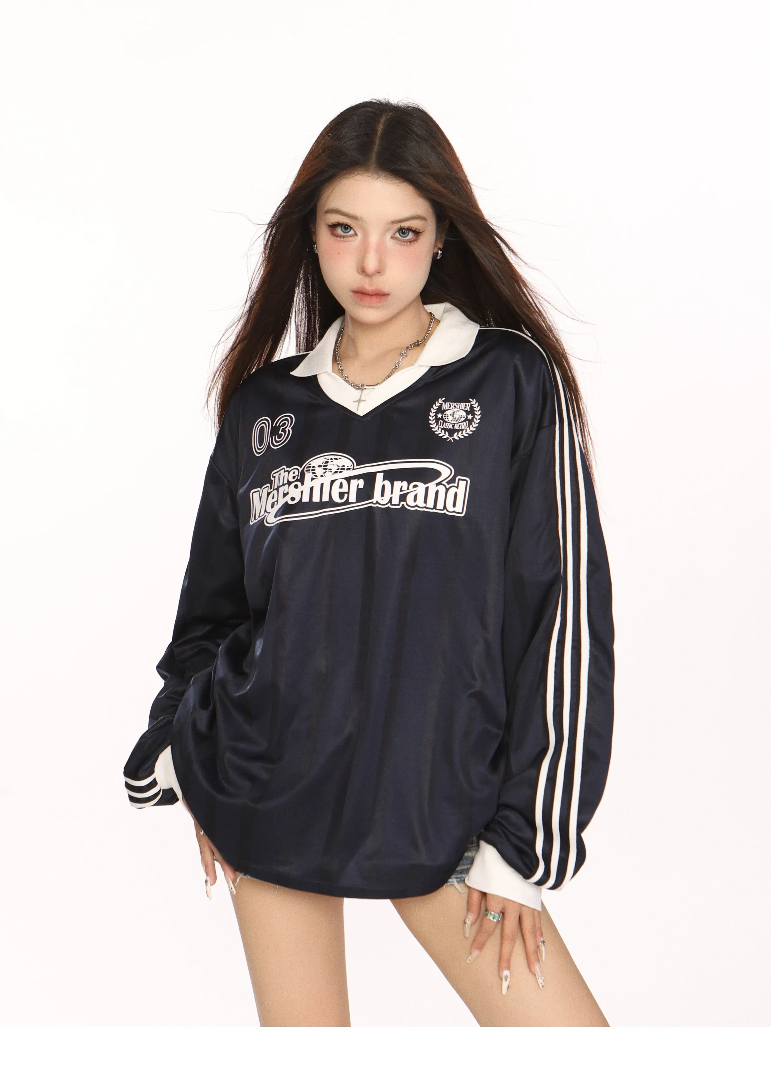 Blockecore retro polo jersey