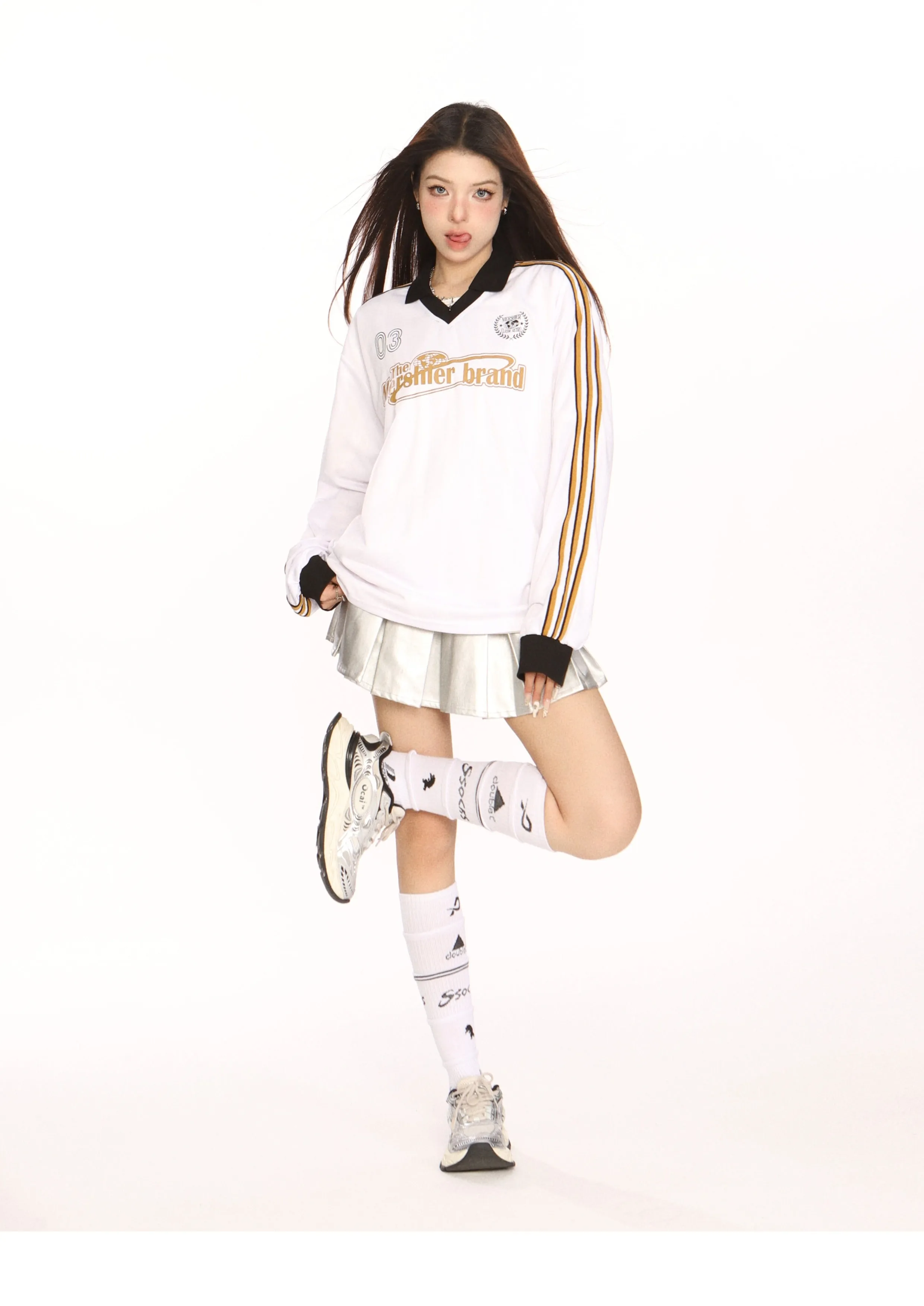 Blockecore retro polo jersey