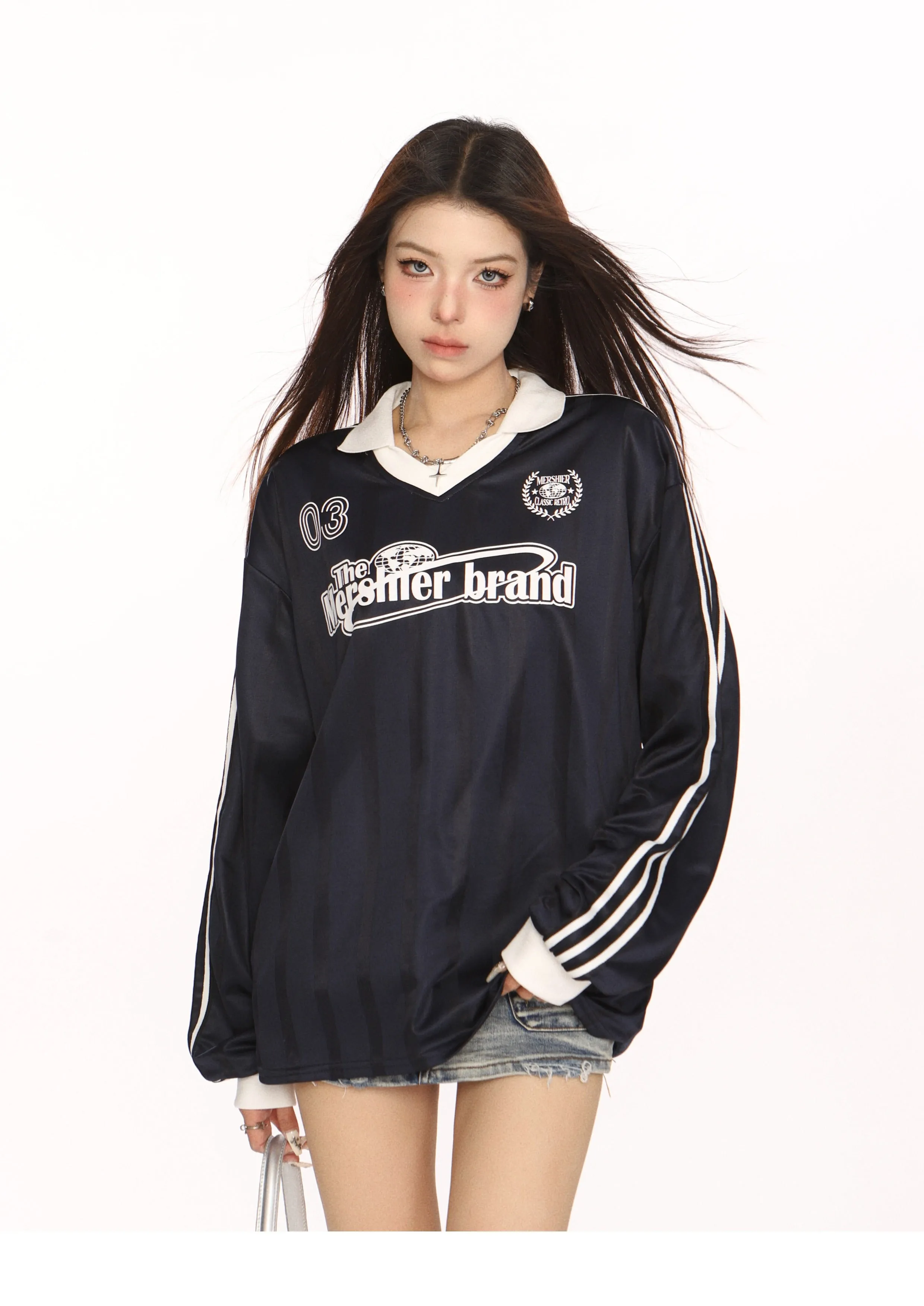 Blockecore retro polo jersey