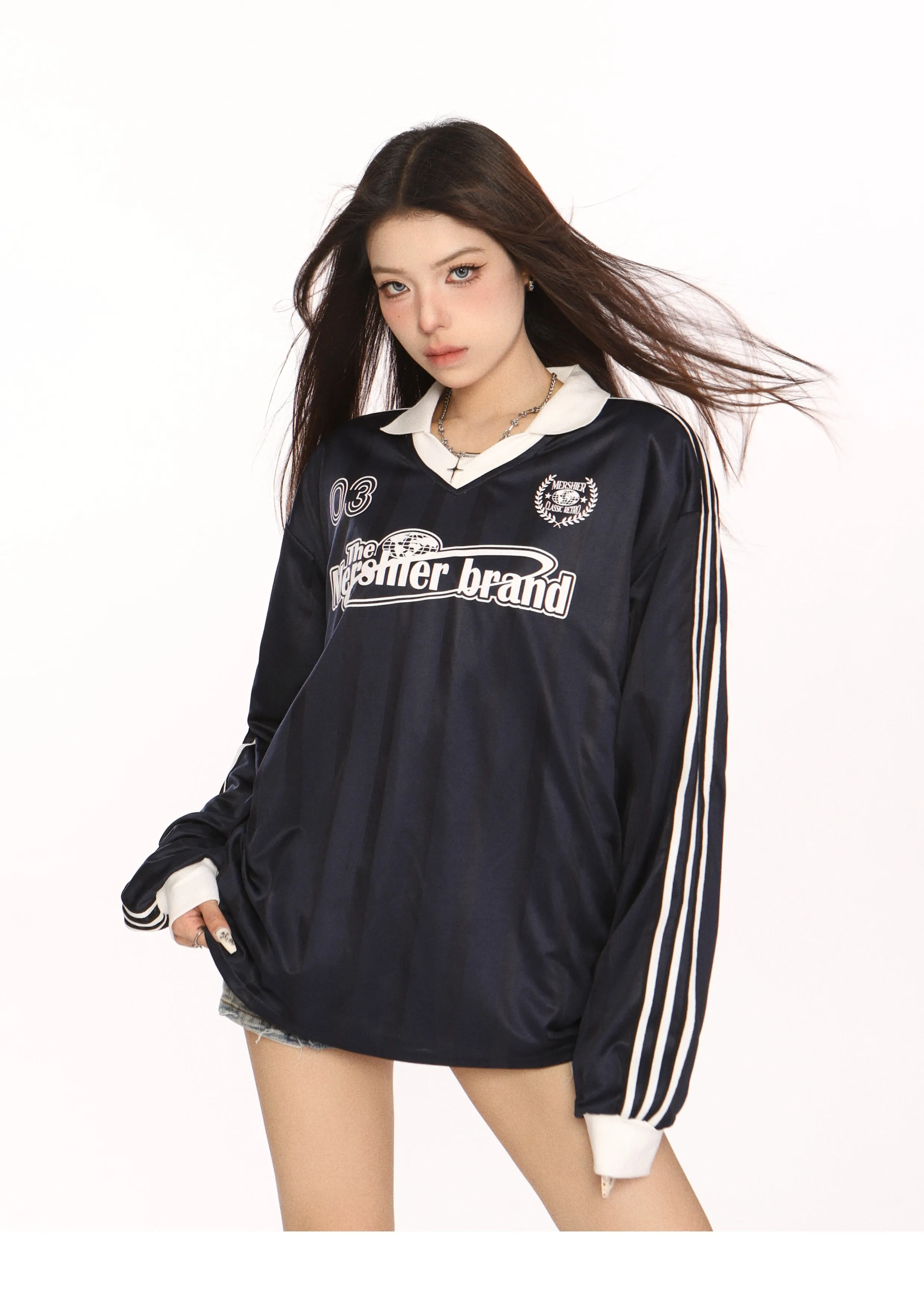 Blockecore retro polo jersey