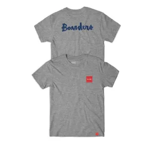 Boarders x Chocolate Choc Square Chunk T-shirt - Heather Grey