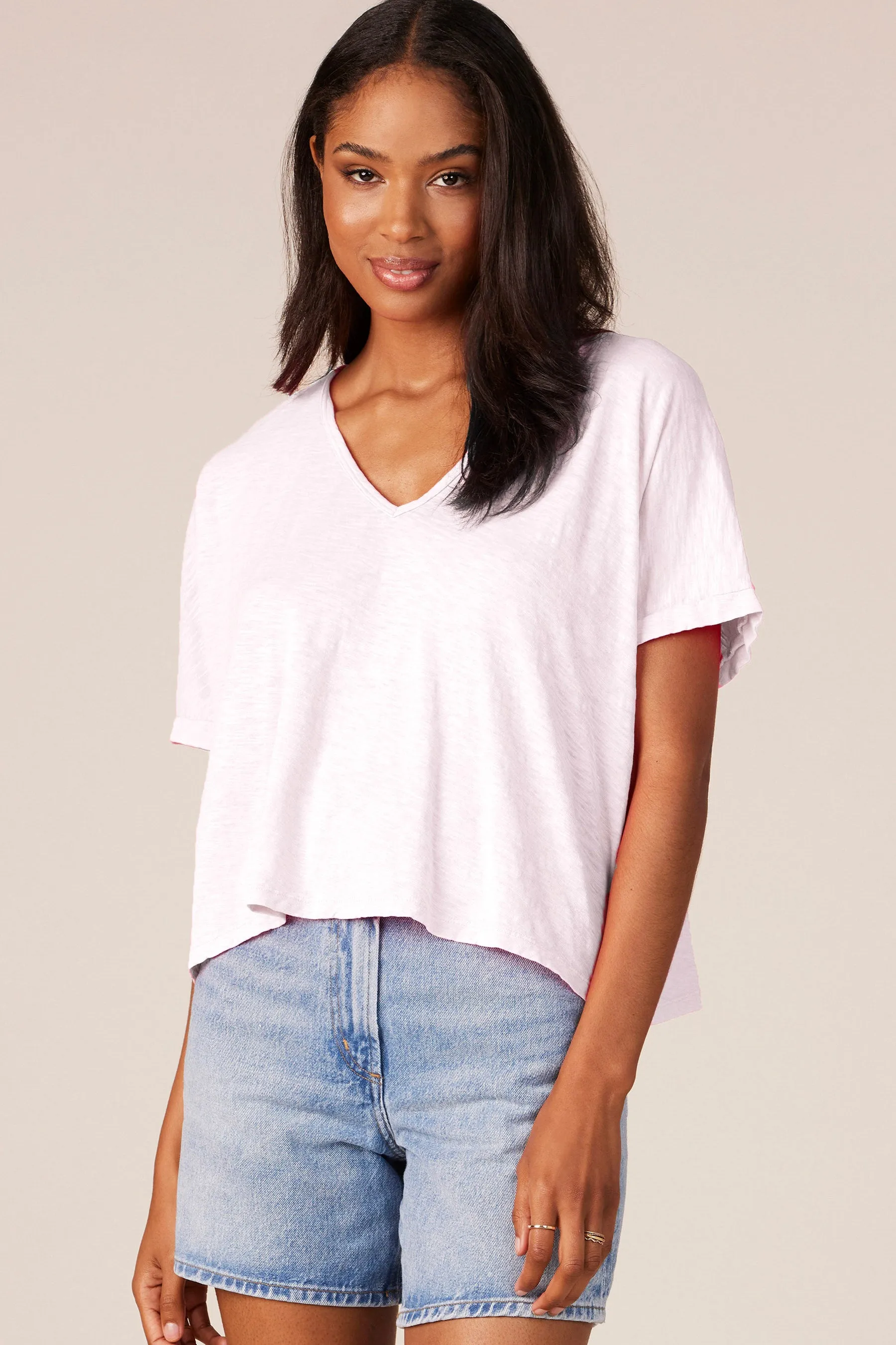 Bobi Oversized V-Neck Tee