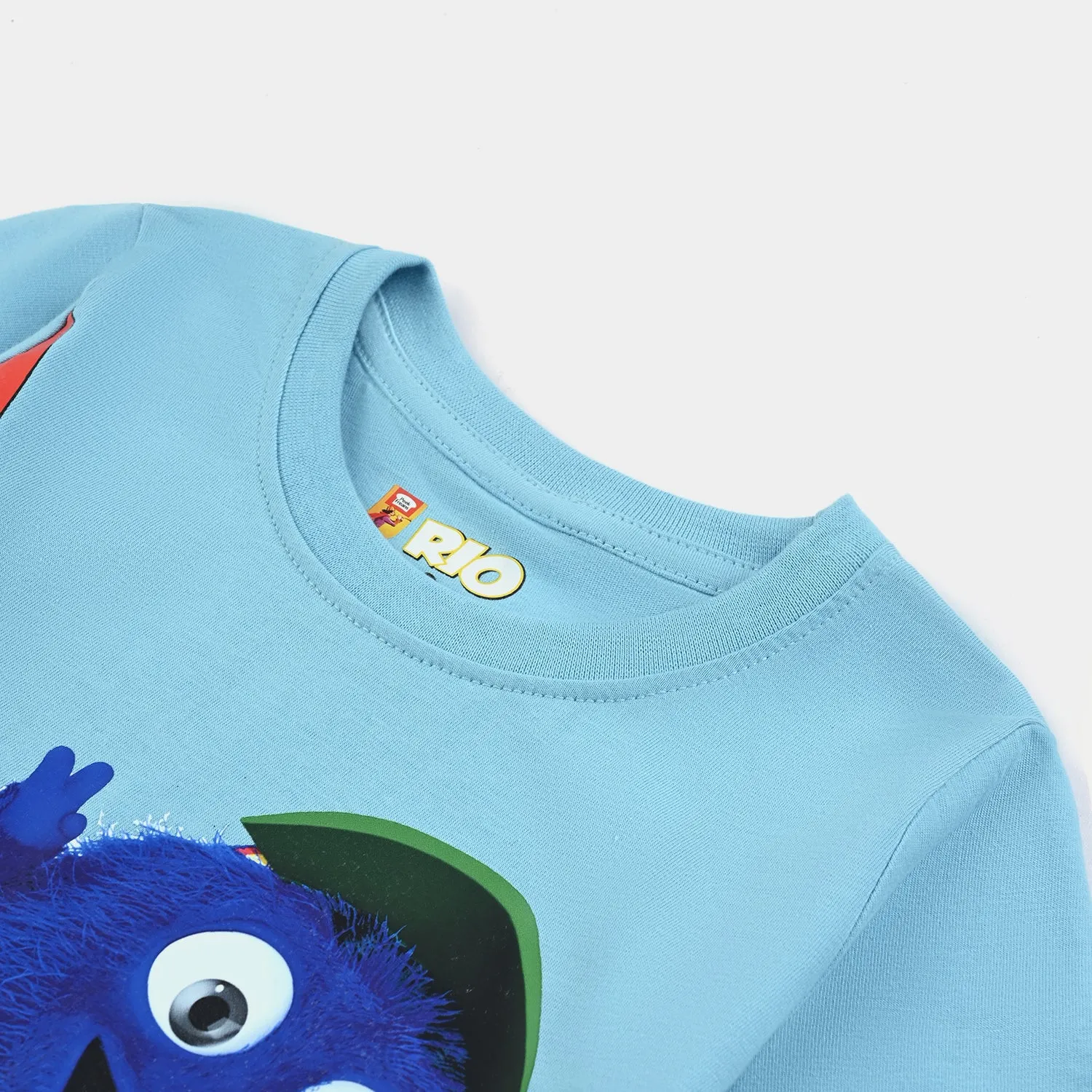 BP RIO MEET THE OBOS Boys Cotton Jersey T-Shirt H/S LOPO-SKY BLUE