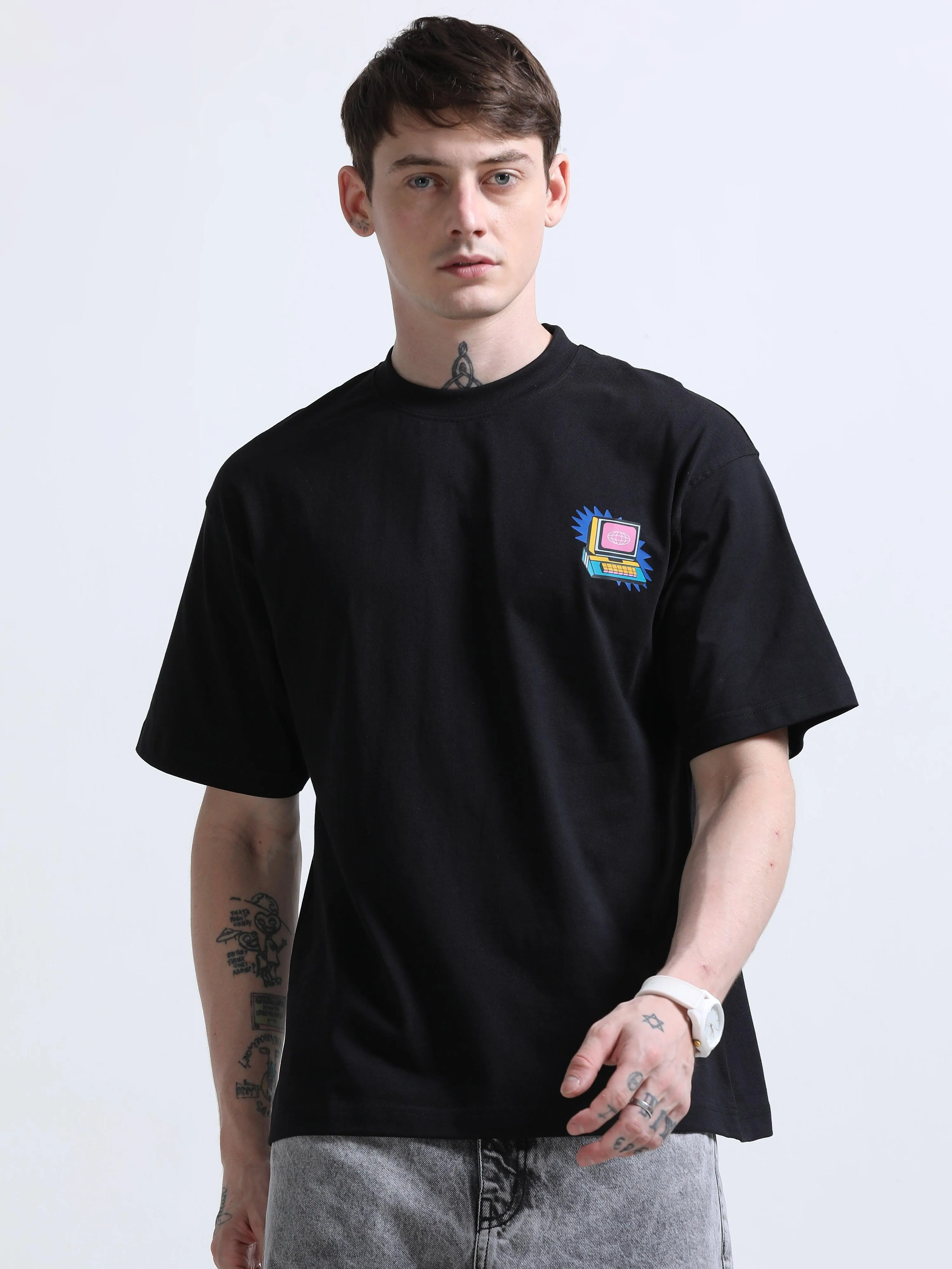 Brain Printed T-Shirt Black