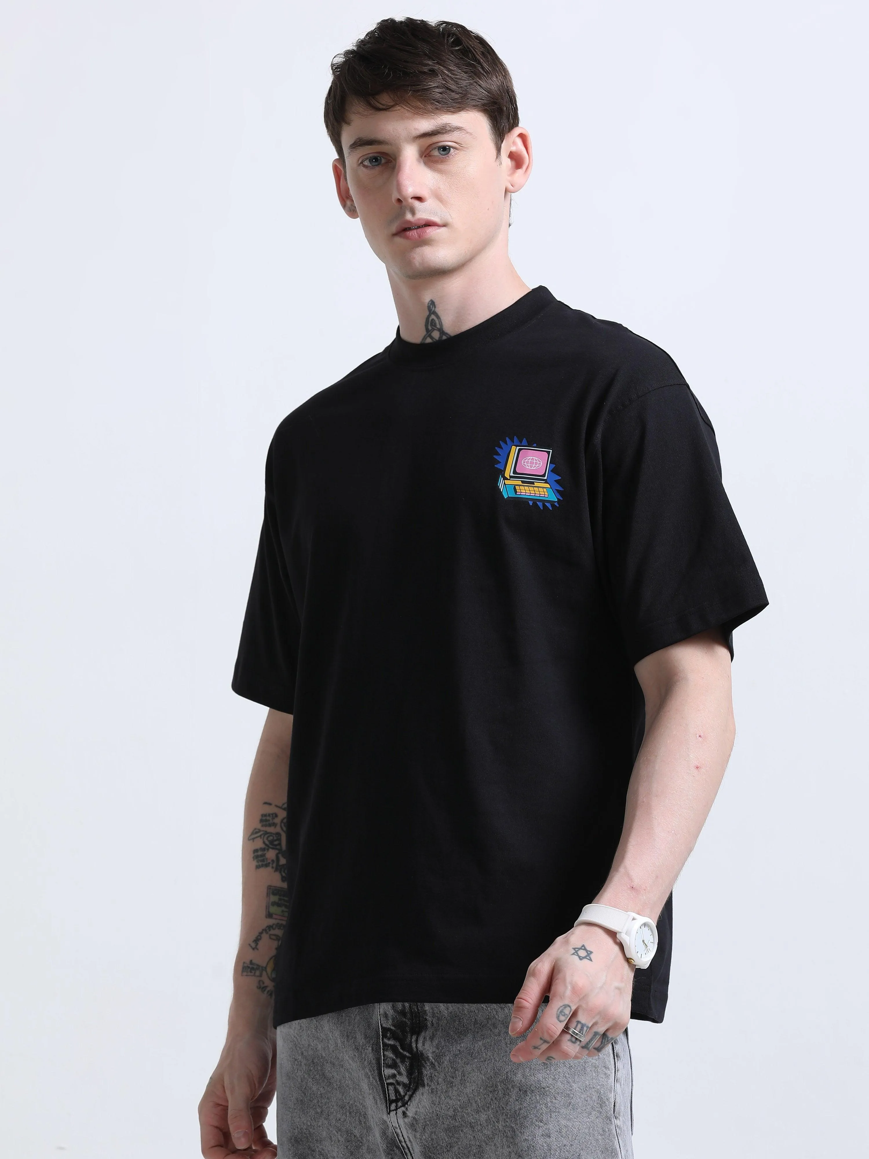 Brain Printed T-Shirt Black